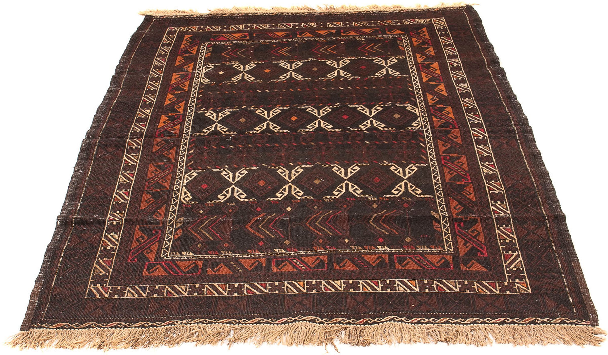 Wollteppich »Kelim - Oriental - 178 x 118 cm - braun«, rechteckig, Wohnzimmer,...