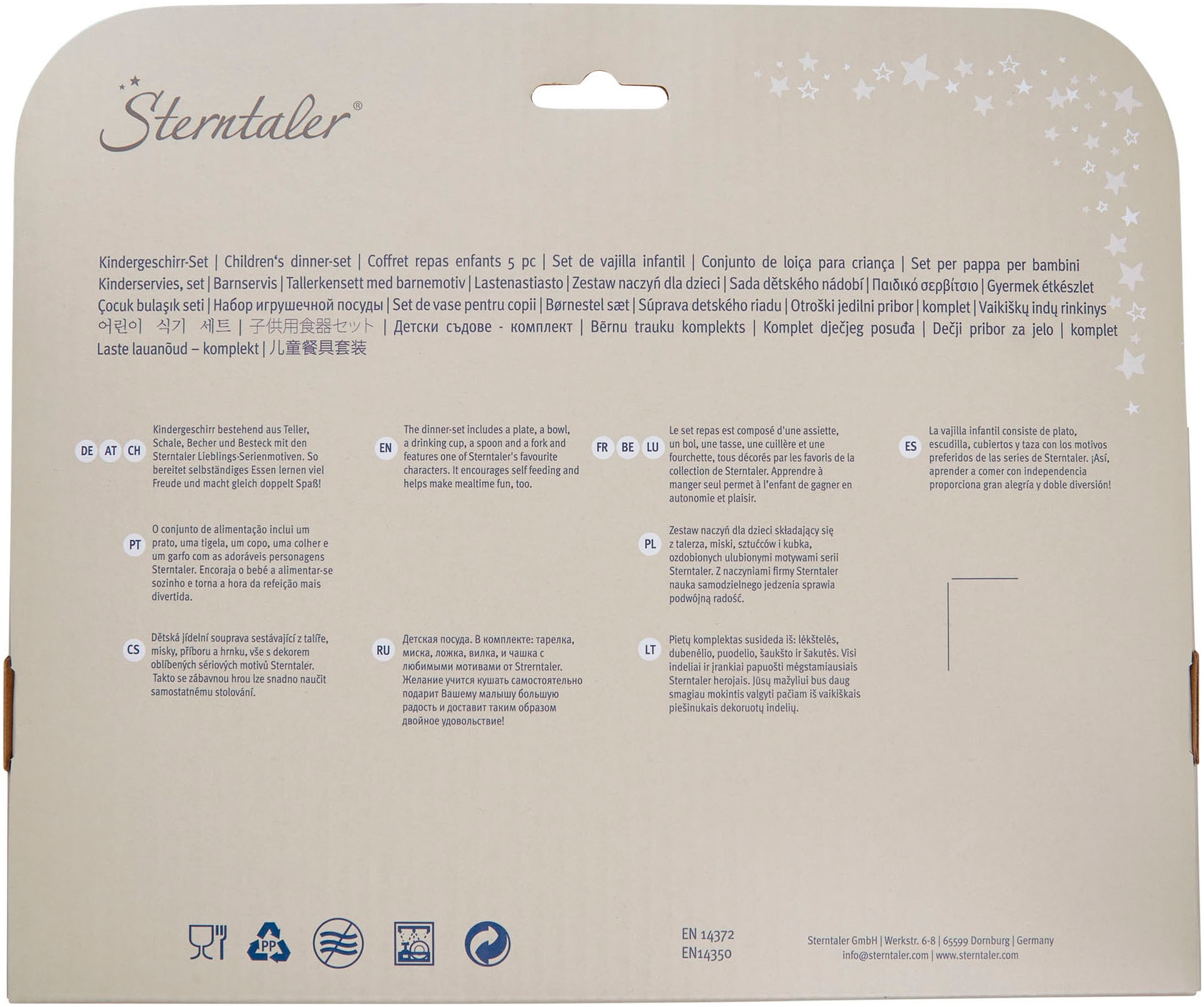 Sterntaler® Kindergeschirr-Set »Hase Hanni, eckig«