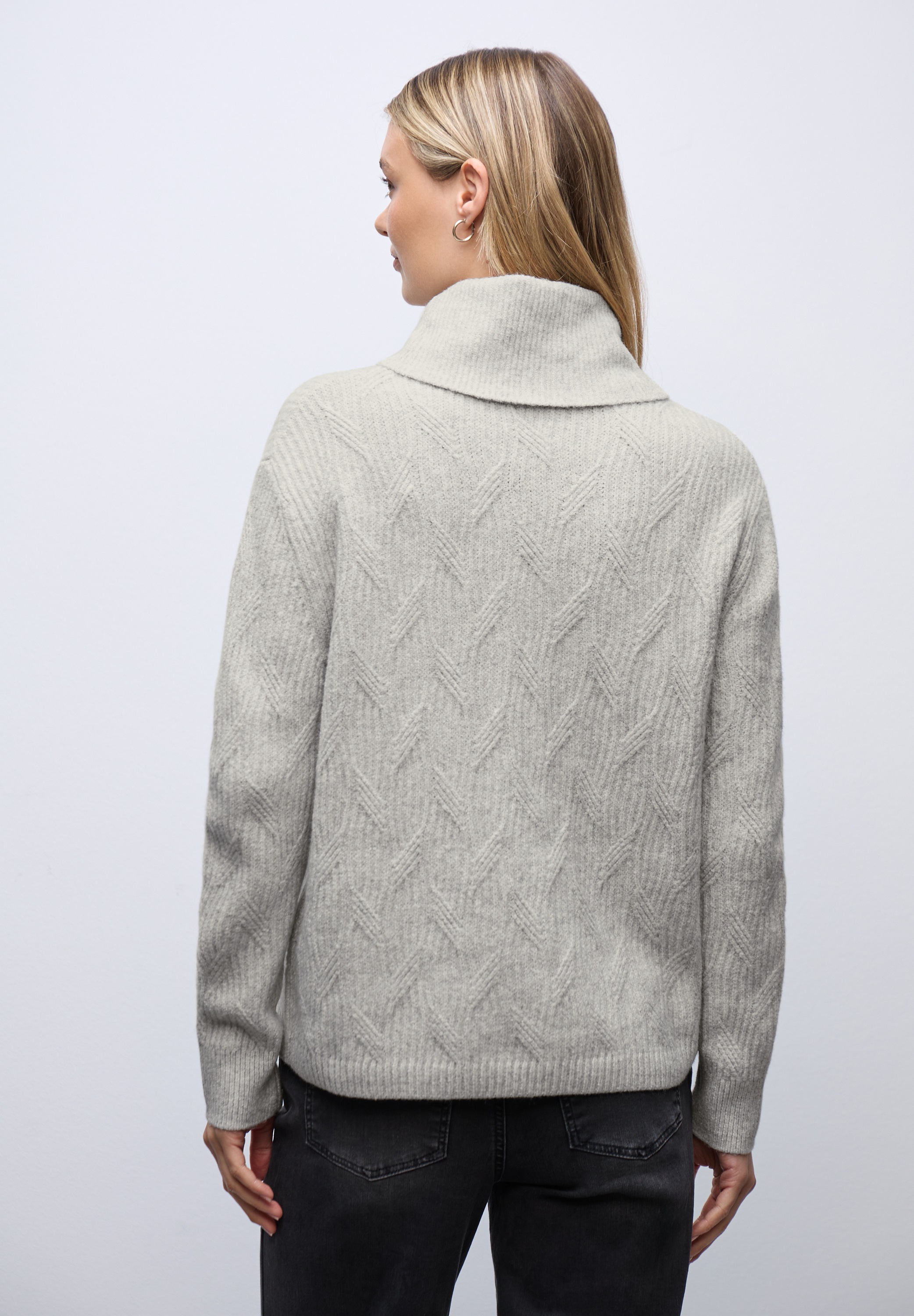 STREET ONE Rollkragenpullover aus Baumwolle mit Stretchanteil
