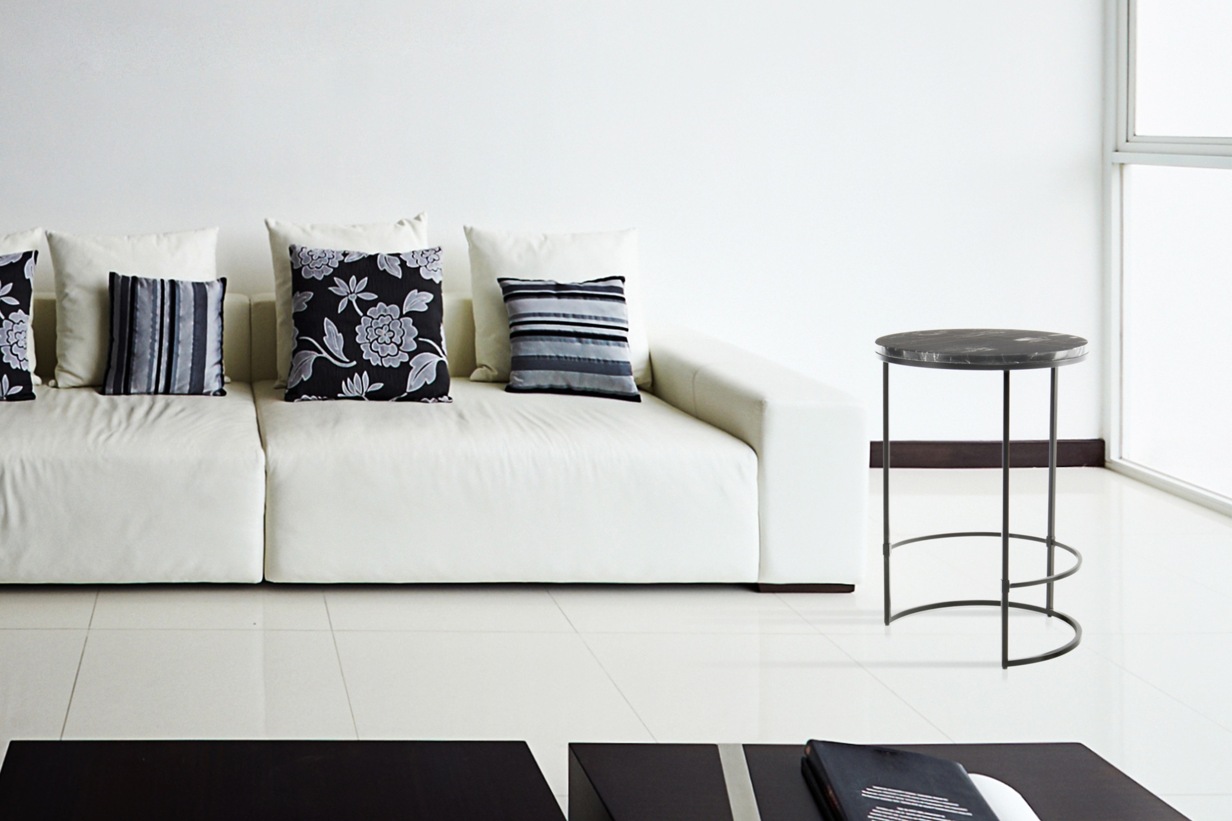 Kayoom Beistelltisch »Louis 225, Design-Tisch mit Stil, Marmor-Tischplatte«, (1 St.), Detailreiche Marmortischplatte, robustes Gestell, zeitlos