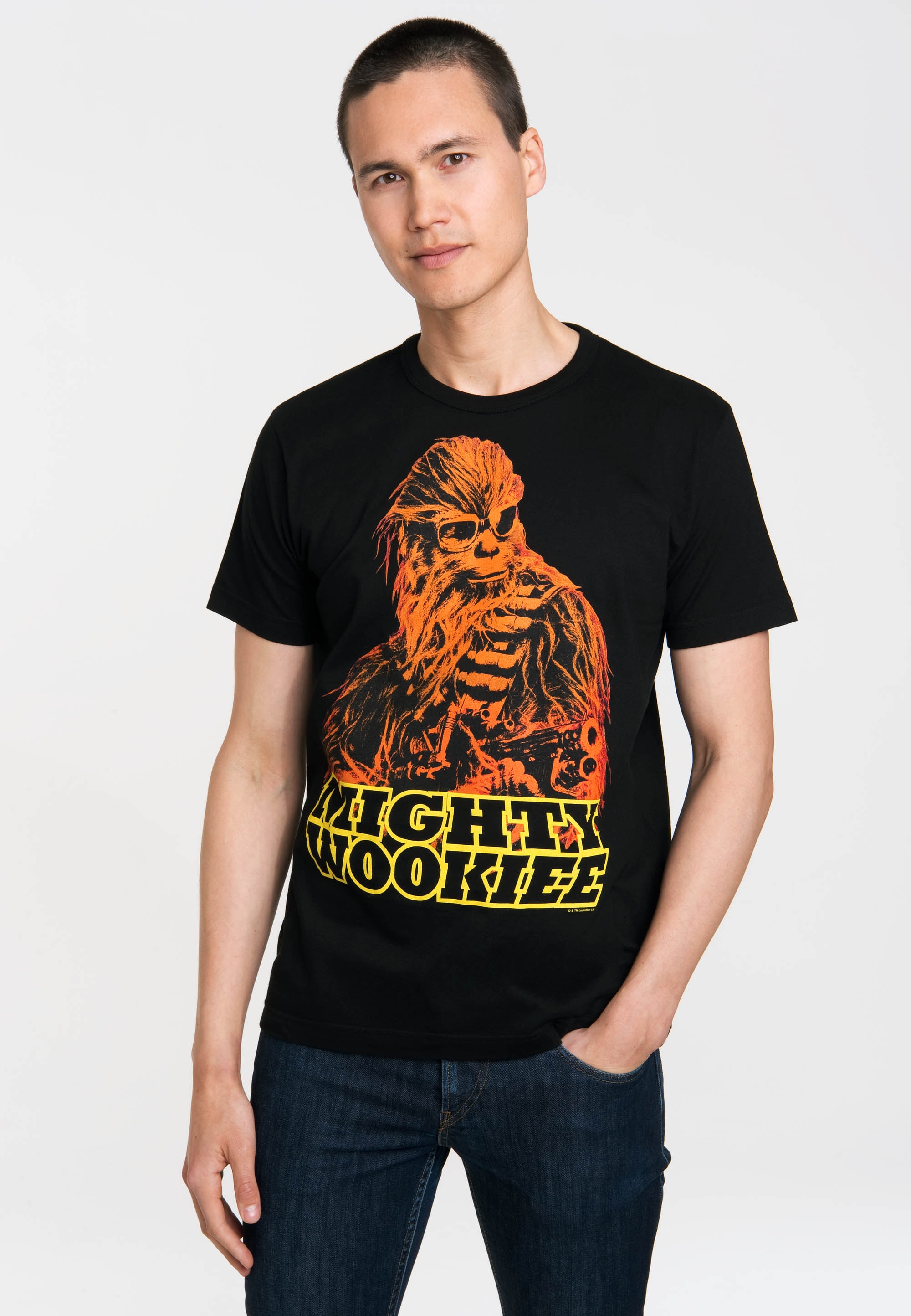 Discounter LOGOSHIRT T-Shirt »A Star bestellen Story«, Chewbacca-Print ▷ | Wars mit BAUR