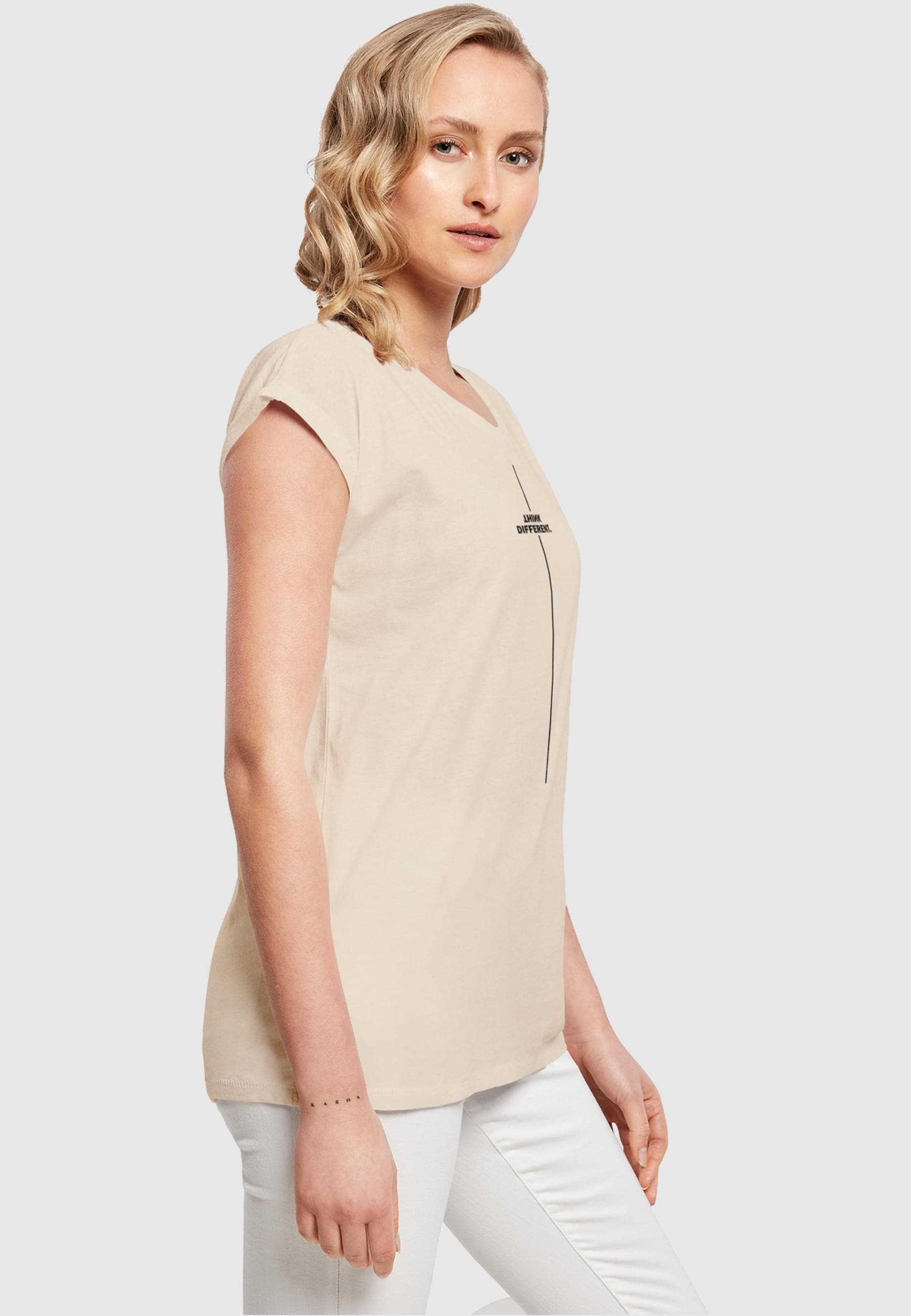 Merchcode T-Shirt »Merchcode Damen Ladies Think Different Extended Shoulder Tee«, (1 tlg.)