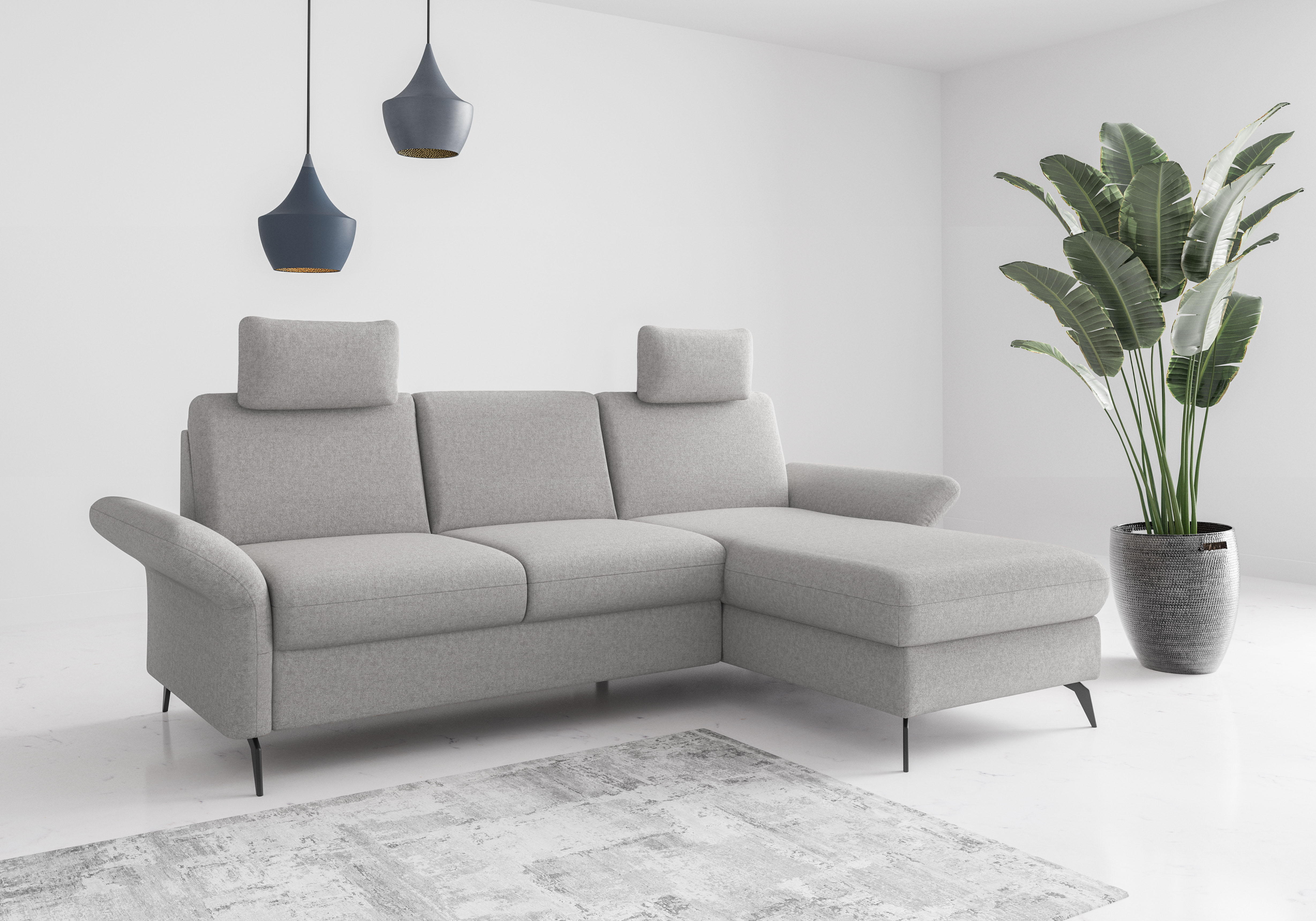 OTTO home Ecksofa "Rochelle" wahlweise mit Schlaffunktion, Bettkasten und Armteilverstellung
