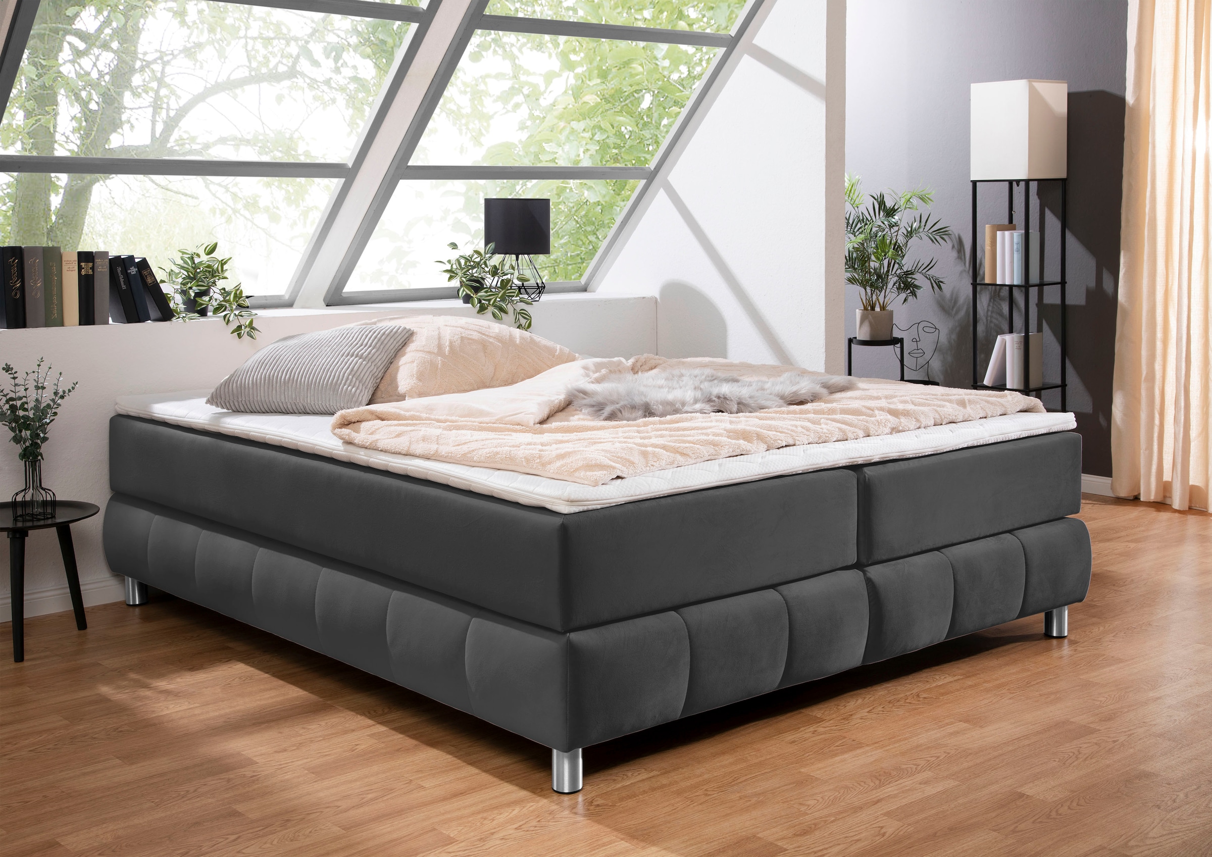 Home affaire Boxspringbett "Salo" Ohne Kopfteil, inkl. Topper, auch in Über günstig online kaufen