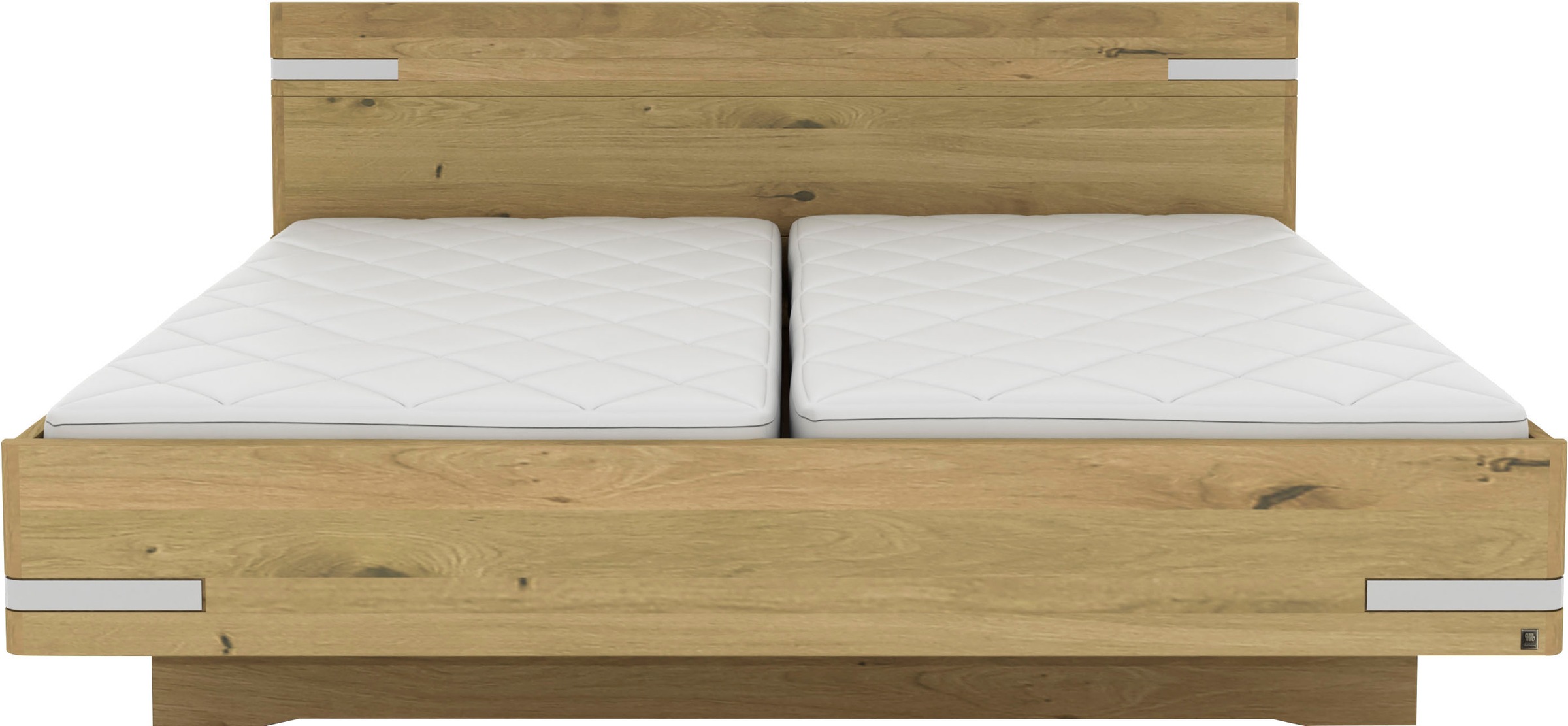 Musterring Holzbett "Savona, Bettgestell, Bettrahmen, teilmassiv Bianco-Eic günstig online kaufen
