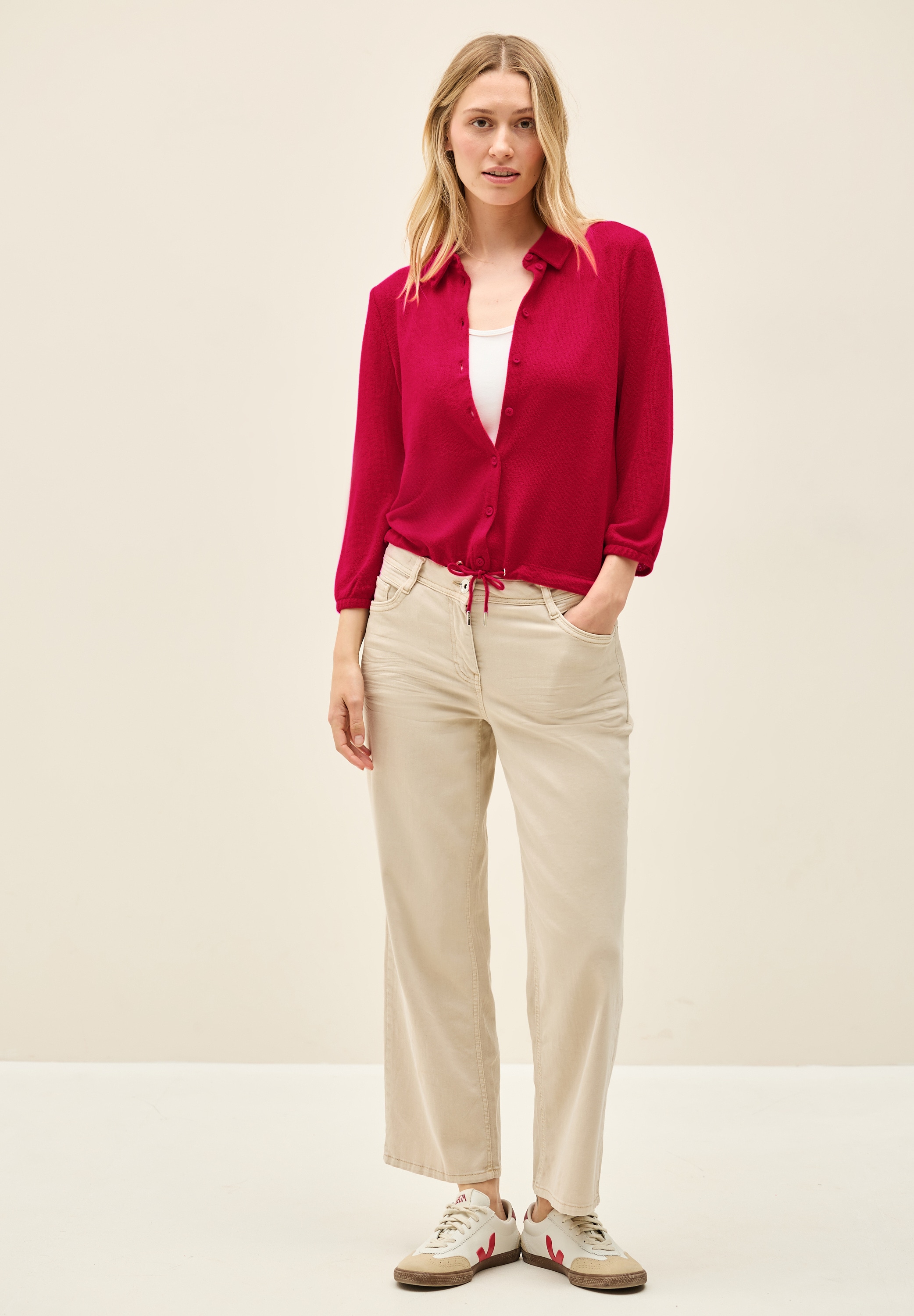 Cecil Cardigan, aus elastischem Materialmix
