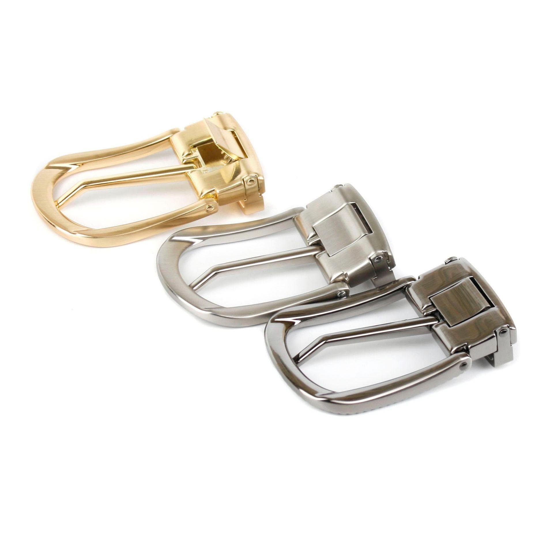 Anthoni Crown Ledergürtel in weiß mit matter silberfarbener Dornschließe günstig online kaufen