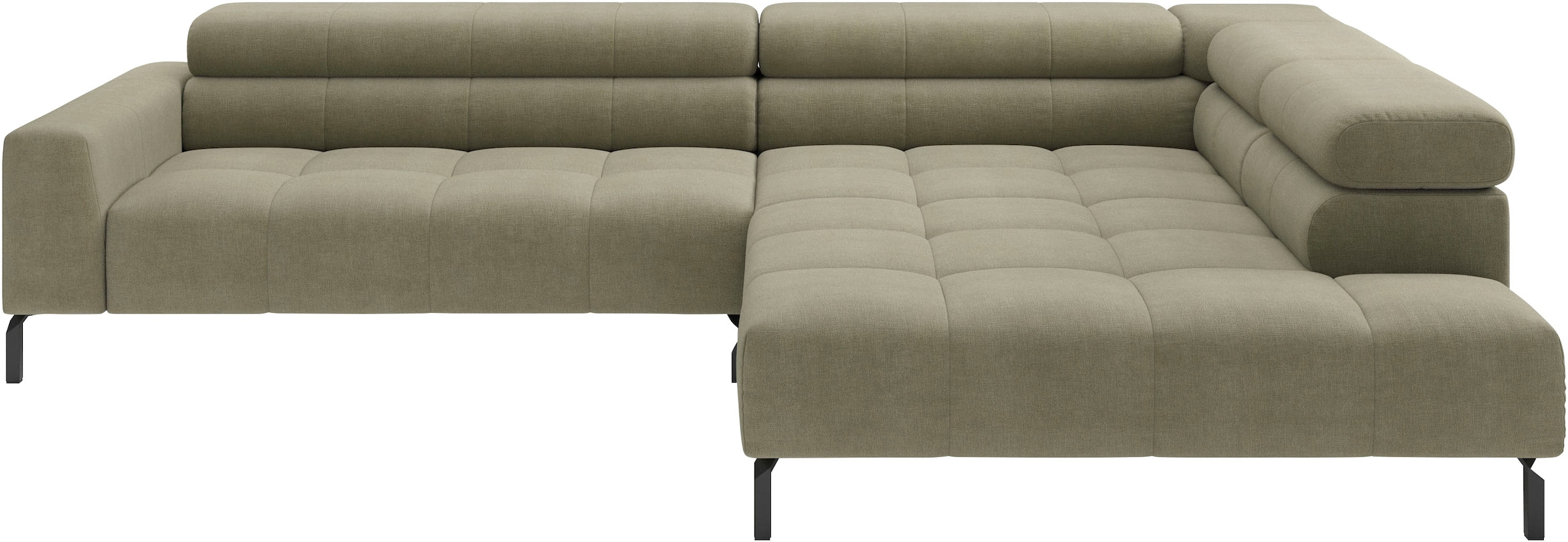 Home affaire Ecksofa "Claya, 311 cm breit, L-Form, inkl. Kopfteilverstellung" wahlweise elektrischer Sitzvorzug