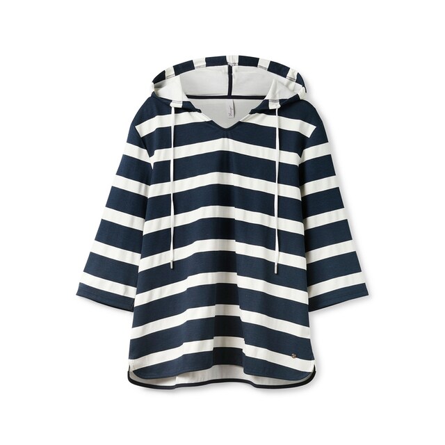 Sheego 3/4-Arm-Shirt »Große Größen«, mit Kapuze, aus reiner Baumwolle  online kaufen | BAUR