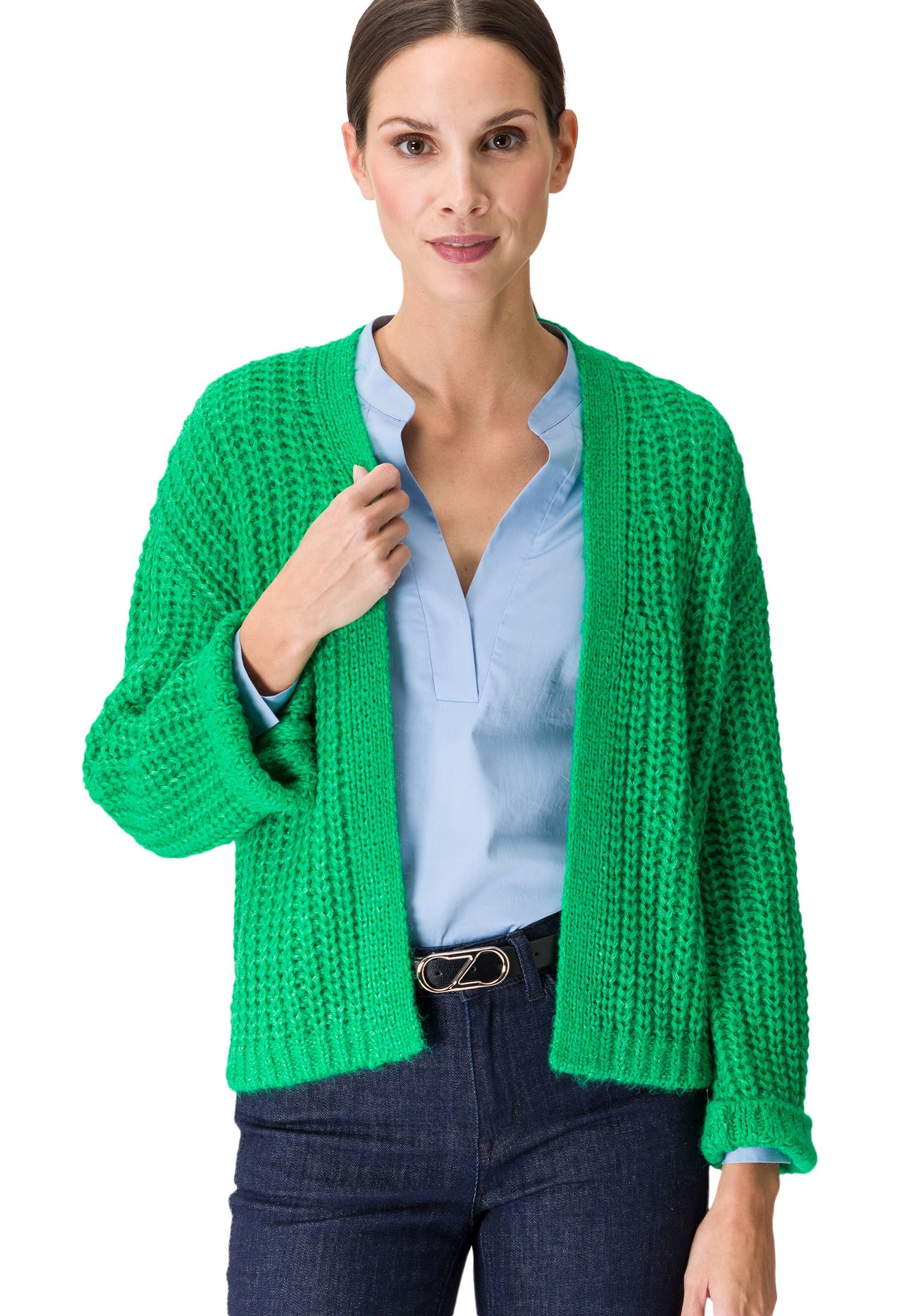 Zero Strickjacke »zero Strickjacke offener Style«, Plain/ohne Details