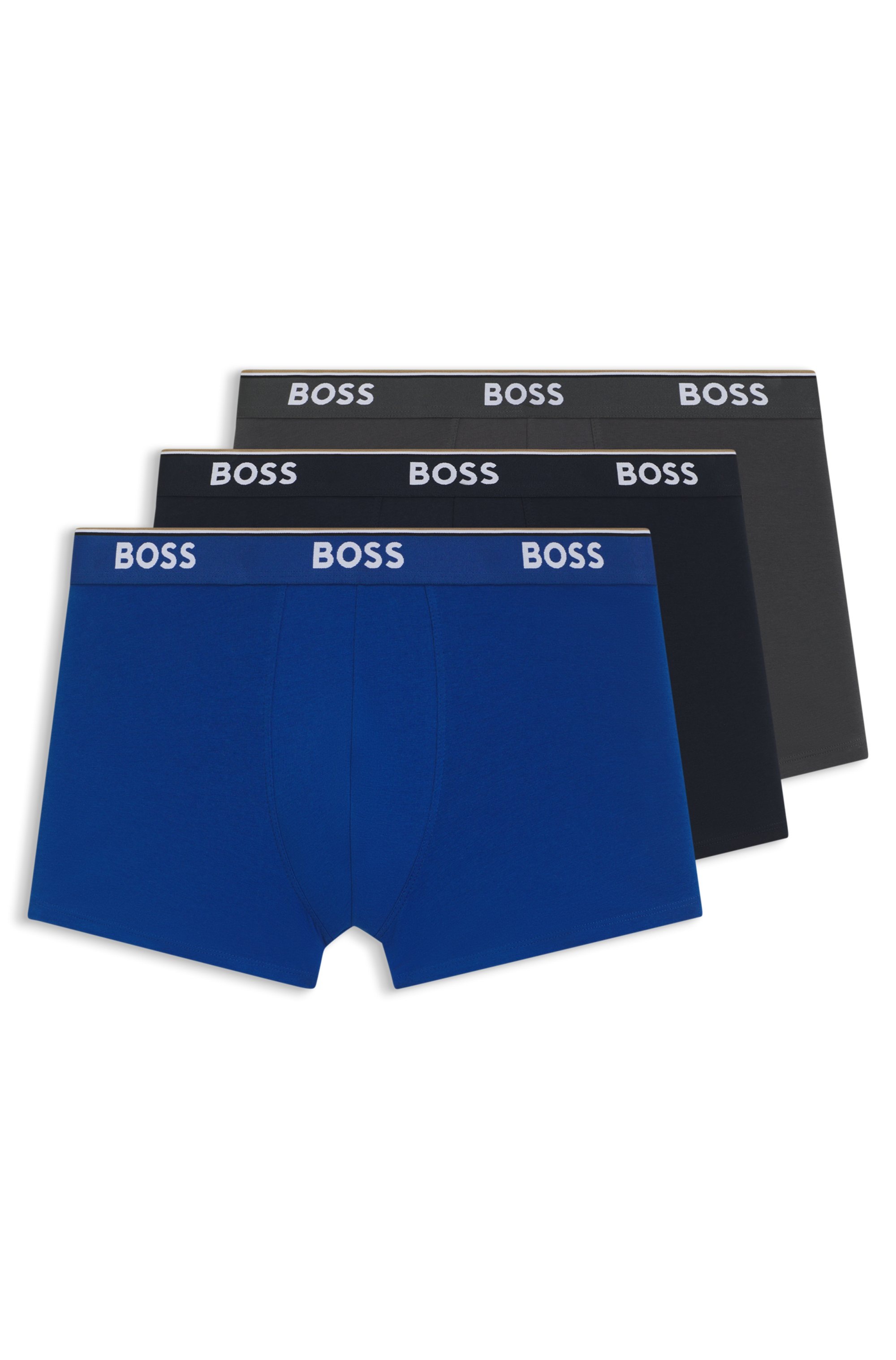 BOSS Langer Boxer »Brief 3 PACK« mit farblich passendem Webbund