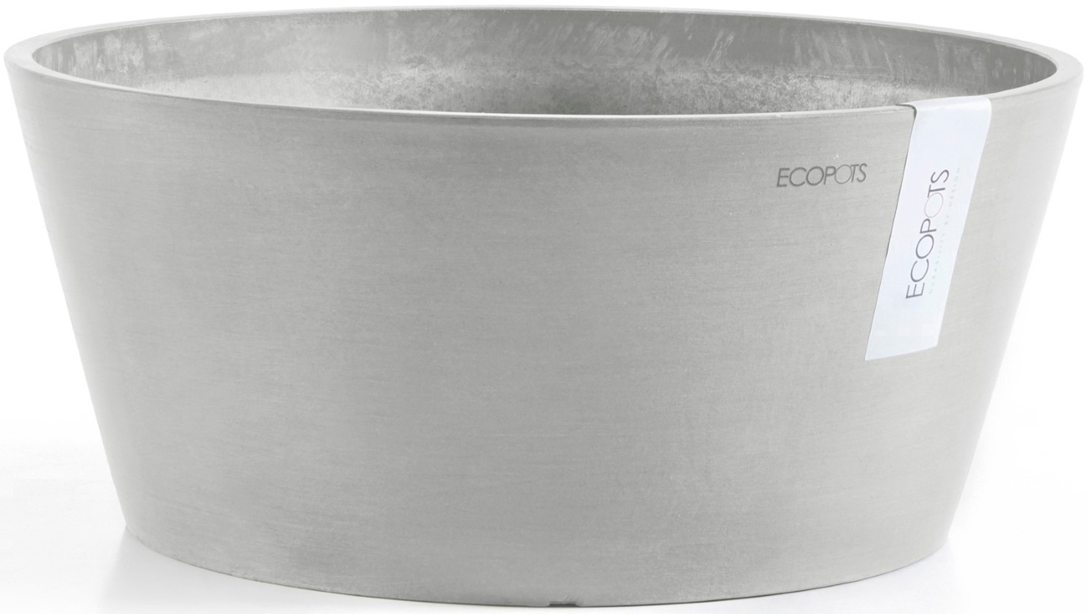 ECOPOTS Blumentopf »Frankfurt 30 Weißgrau«, für innen und außen: frostsicher, bruchsicher und lichtbeständig
