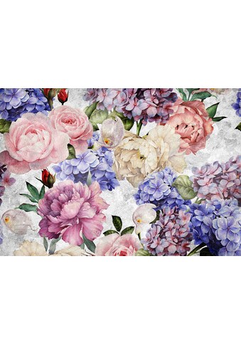 Consalnet Papiertapete »Bunte Vintage Blumen« fl...