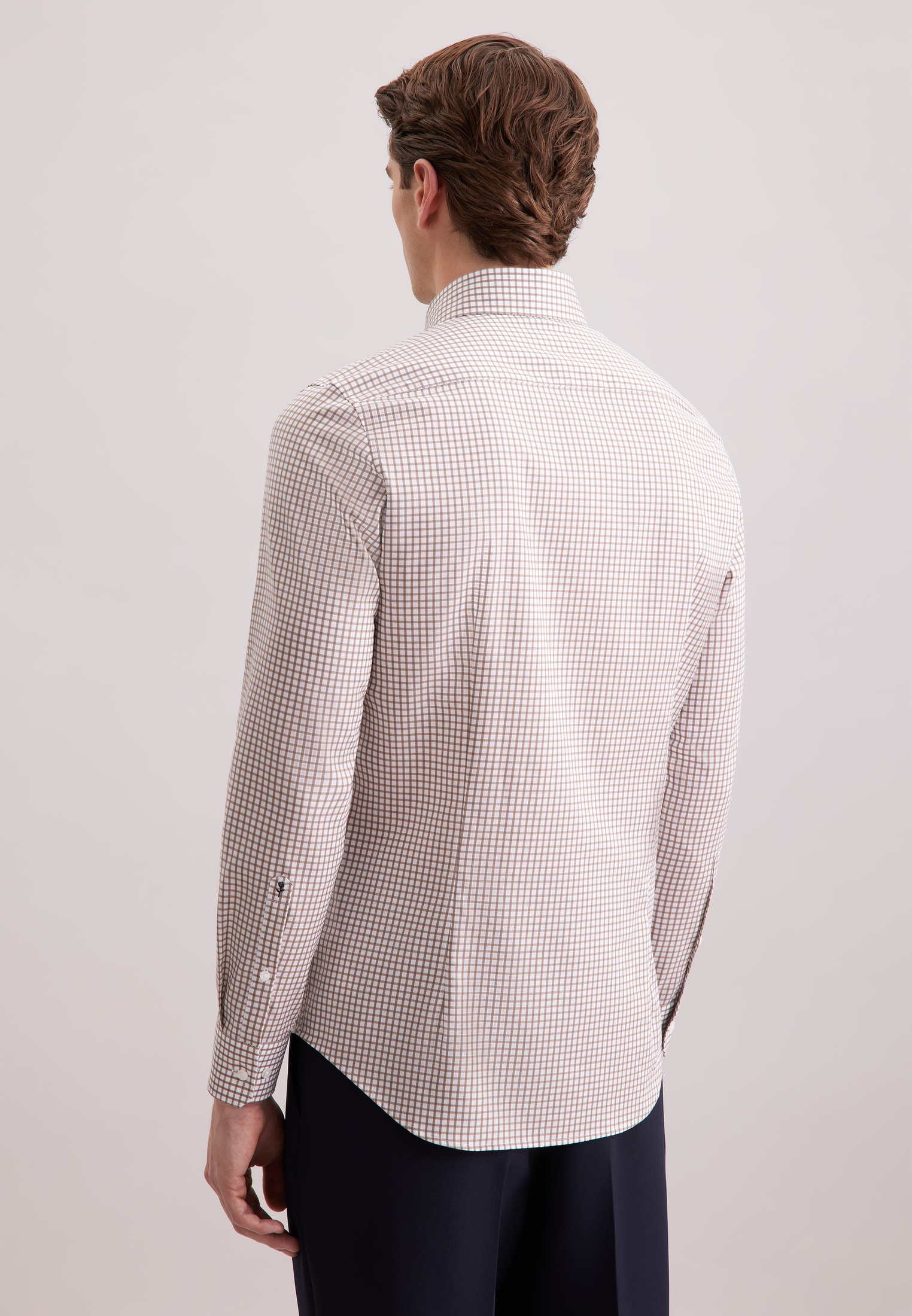 seidensticker Businesshemd »Schwarze Rose«, Slim 1/1 Covered-Button-Down-Kragen Karo