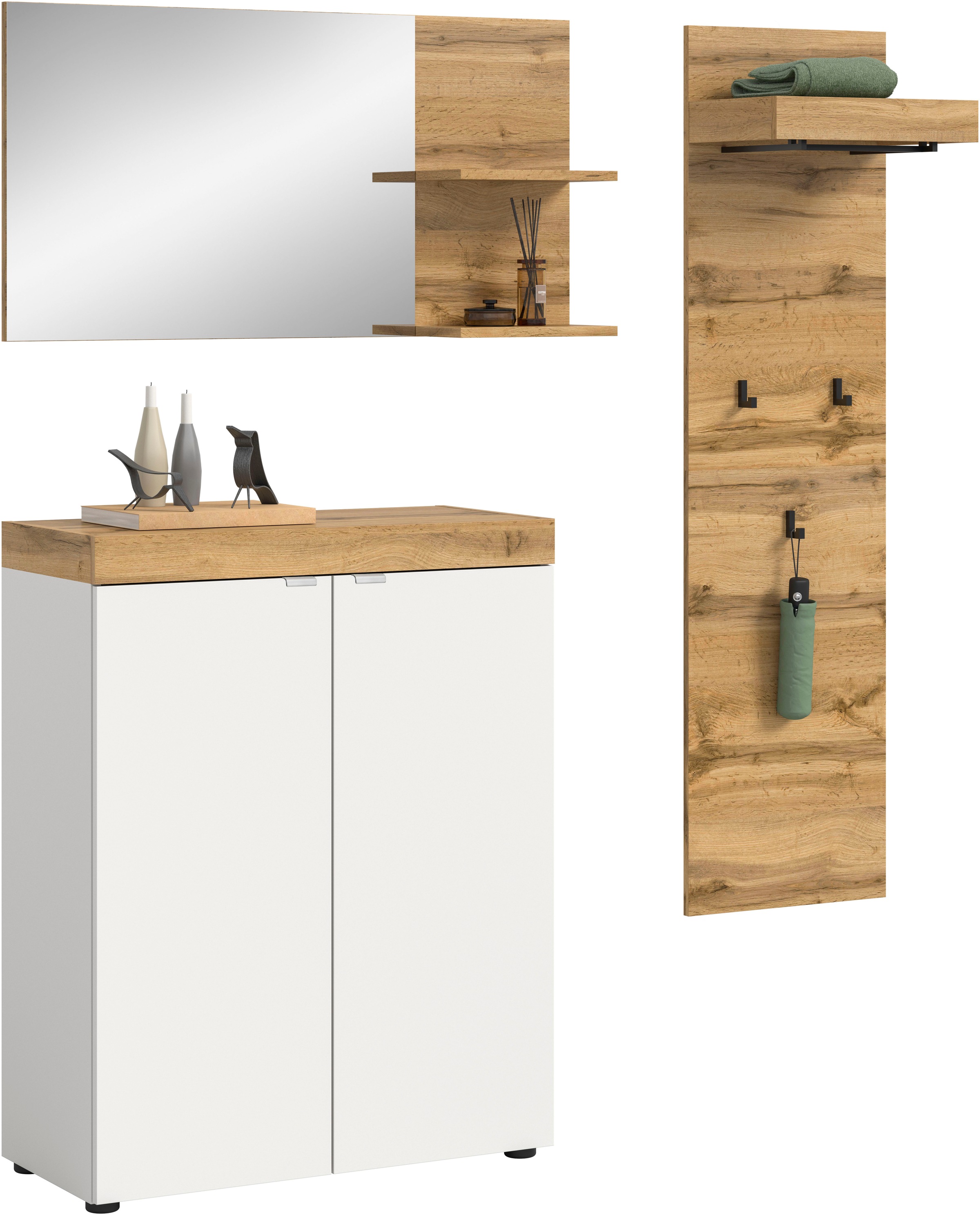 OTTO home Garderoben-Set "MAMBO II, 3-teilig, hängend oder stehend montierbar" 3 Stk. tlg.