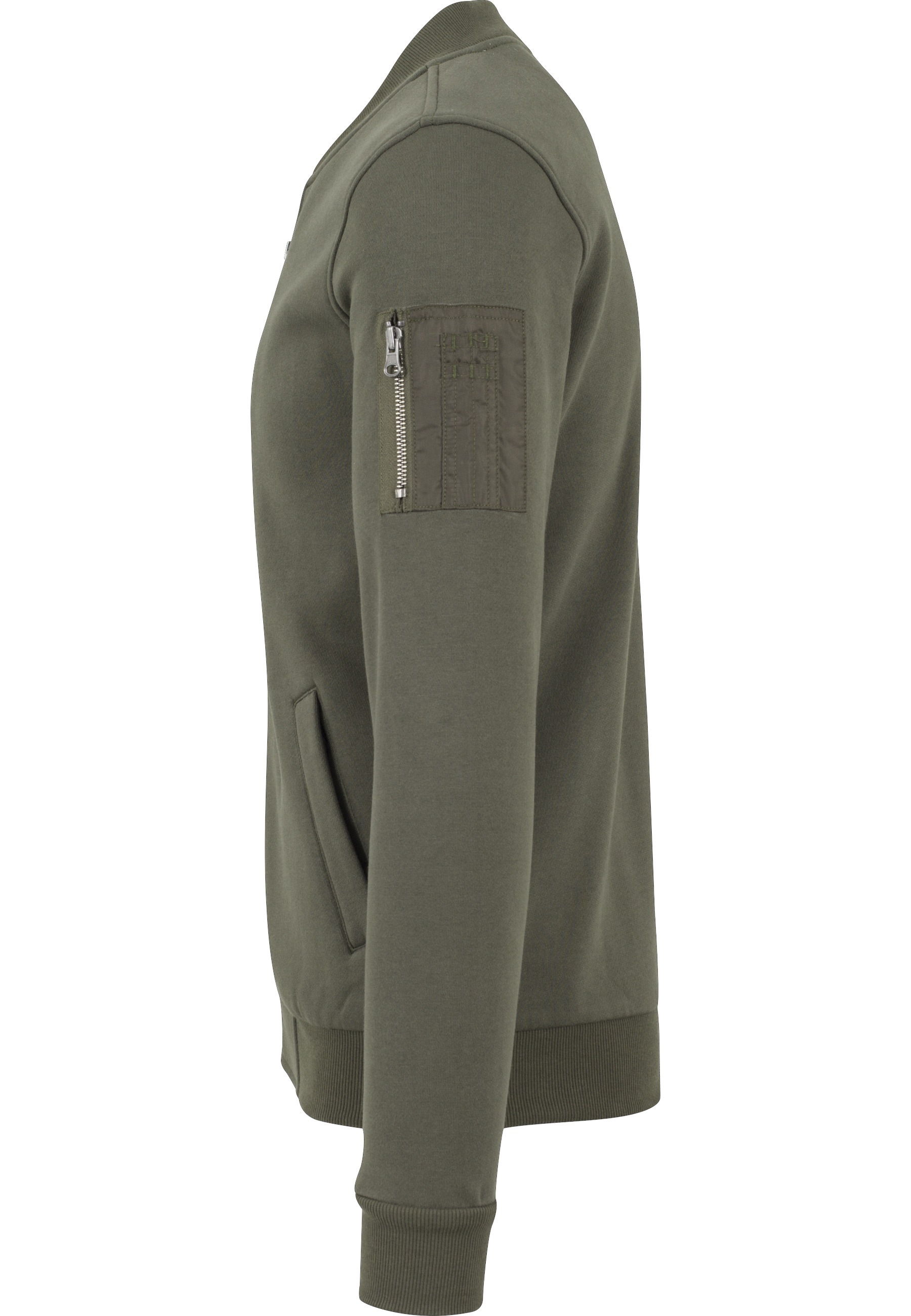 URBAN CLASSICS Anorak »Urban Classics Herren Sweat Bomber Jacket« 1 Stk. tlg. ohne Kapuze