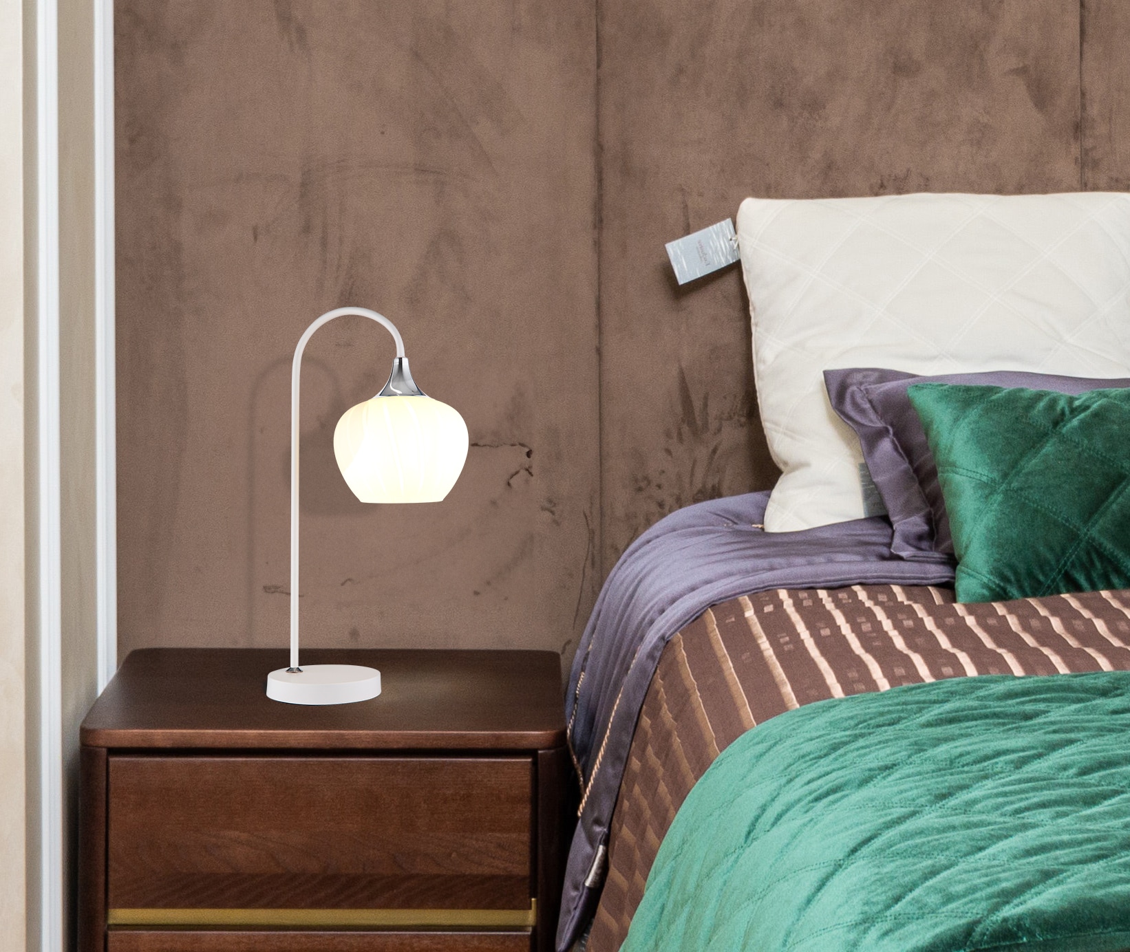 GLOBO LIGHTING Tischleuchte »MAXY«, Leuchtmittel E27 | ohne Leuchtmittel, Tischlampe/Glas opal/modern/Wohnzimmer/Schlafzimmer