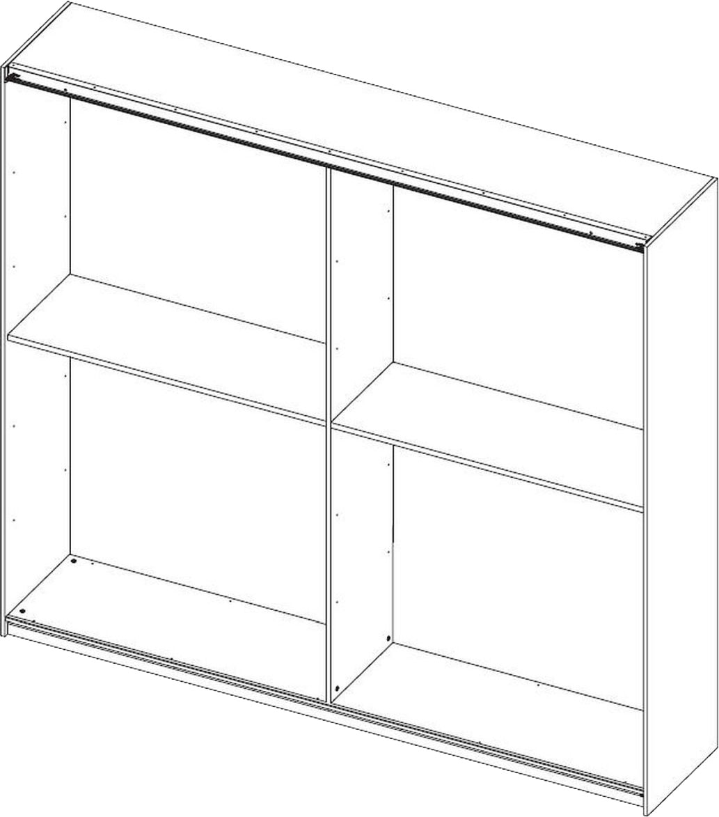 INOSIGN Schwebetürenschrank »Jupiter, Schiebetürenschrank in Steingrau«