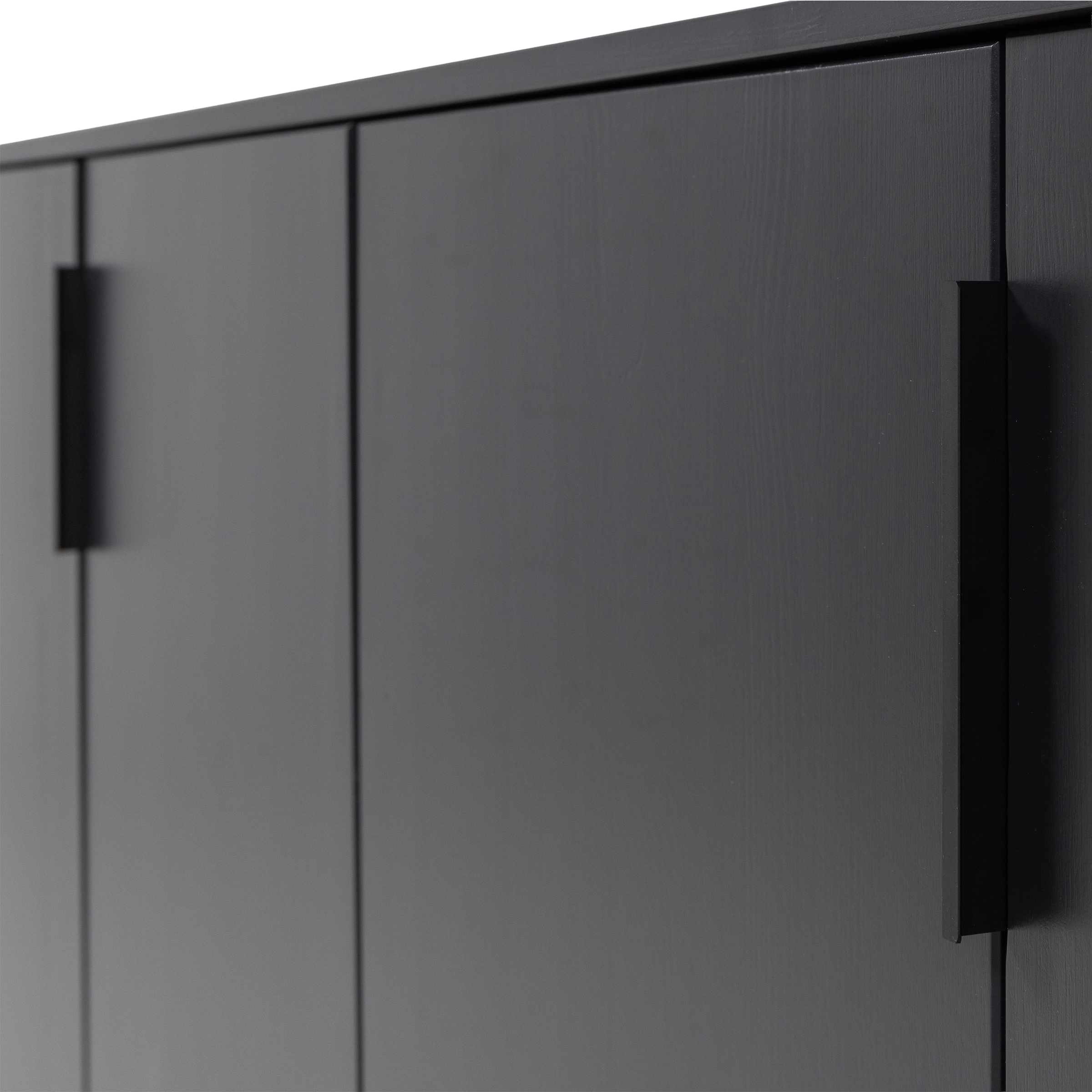 WOOOD Sideboard »Gunnar mit FSC®-Mix Massivkiefer subtile Griffmulden 201 x 44 x 85 cm« Tragkraft 20 kg pro Einlegeboden, einfach zu montieren, mit Schutzlack