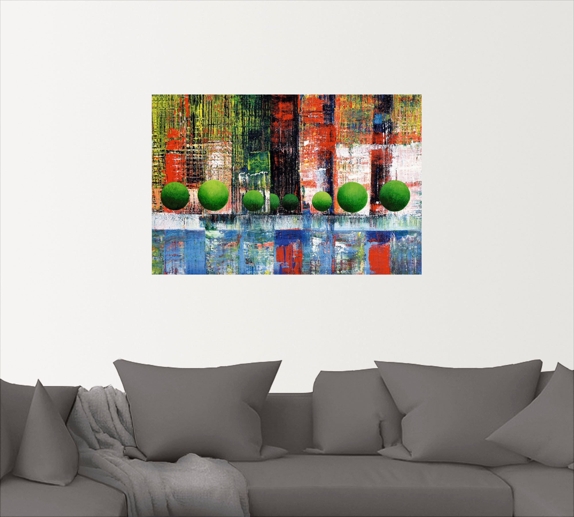 Artland Wandbild »Skyline Vancouver Downtown abstrakt«, Kanada, (1 St.), als Leinwandbild, Wandaufkleber in verschied. Größen