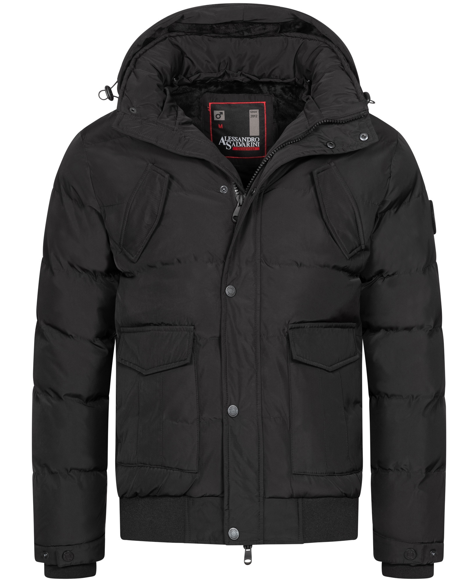 Alessandro Salvarini Winterjacke »ASLeonio« mit warmem Teddyfell und abnehmbarer Kapuze