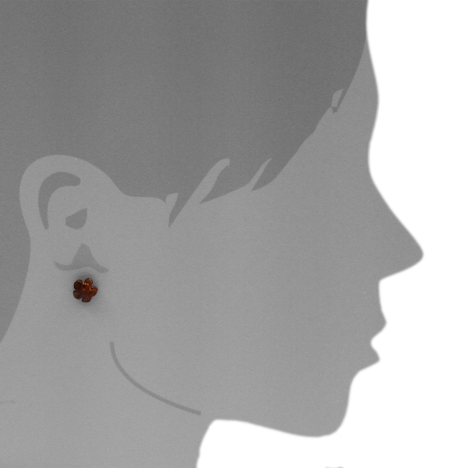OSTSEE-SCHMUCK Paar Ohrstecker »- Blüte - Silber 925/000 - Bernstein«