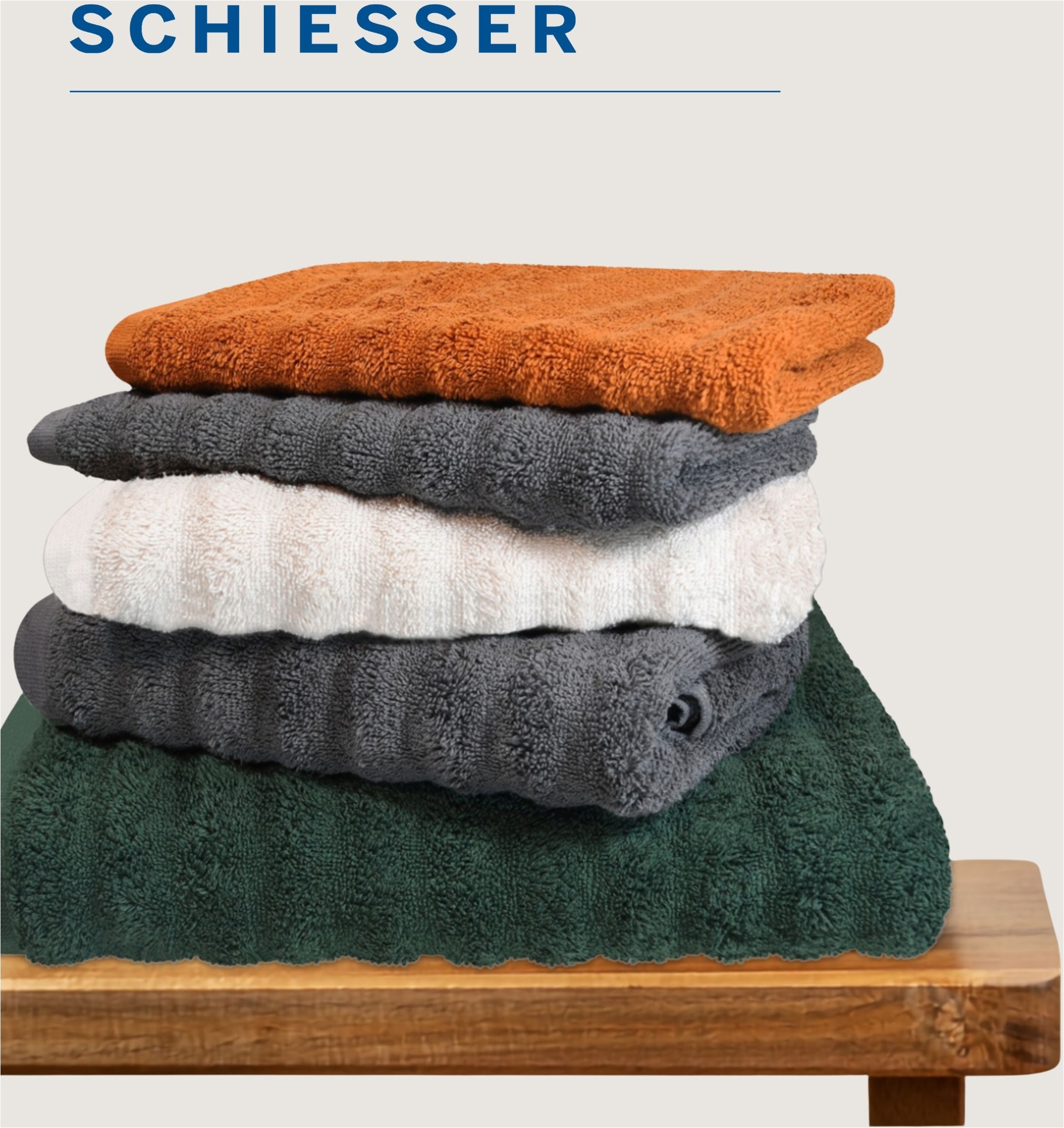 Schiesser Duschtücher »Neapel aus 100% Baumwolle mit eleganter Hoch-Tief-Optik« OEKO-TEX® MADE IN GREEN