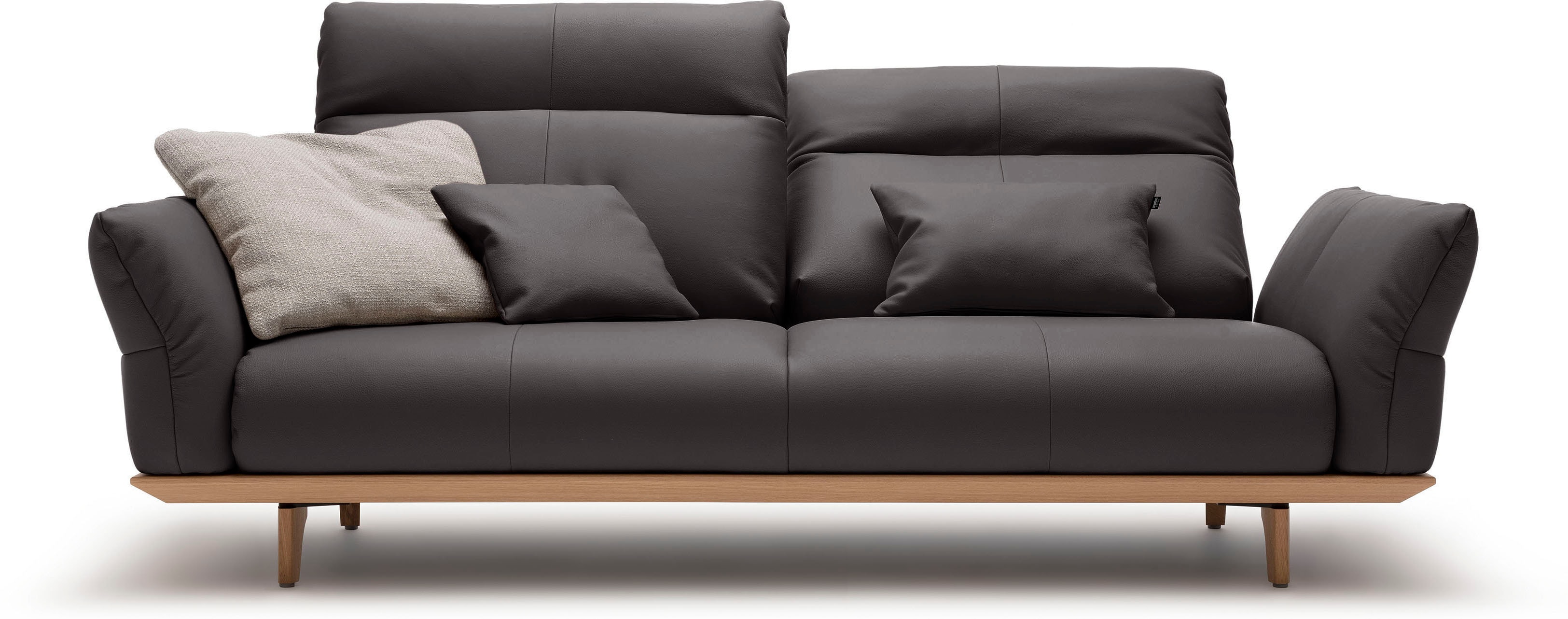 Creation BY ROLF BENZ 3-Sitzer "CR.460, Designsofa mit verstellbarer Rückenlehne, extra bequem," Sockel in Eiche, Füße Eiche natur, Breite 208 cm