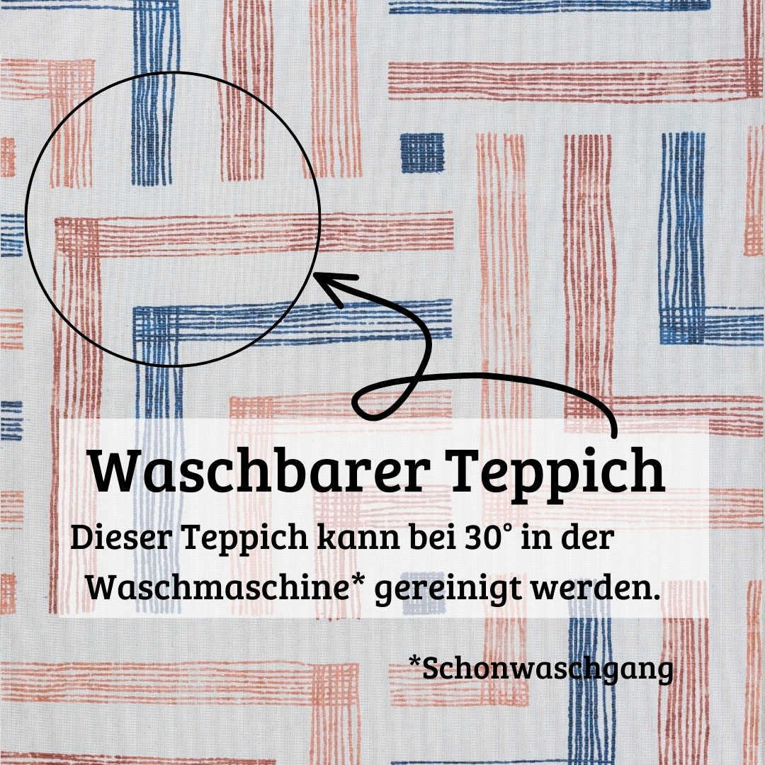 my home Teppich »Rheya Lagerräumung«, rechteckig, 8 mm Höhe, Flachgewebe, modernes Design, waschbar, In- und Outdoor geeignet
