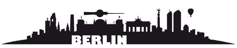 Wall-Art Wandtattoo »XXL Stadt Skyline Berlin 120cm«, (1 St.), selbstklebend, entfernbar