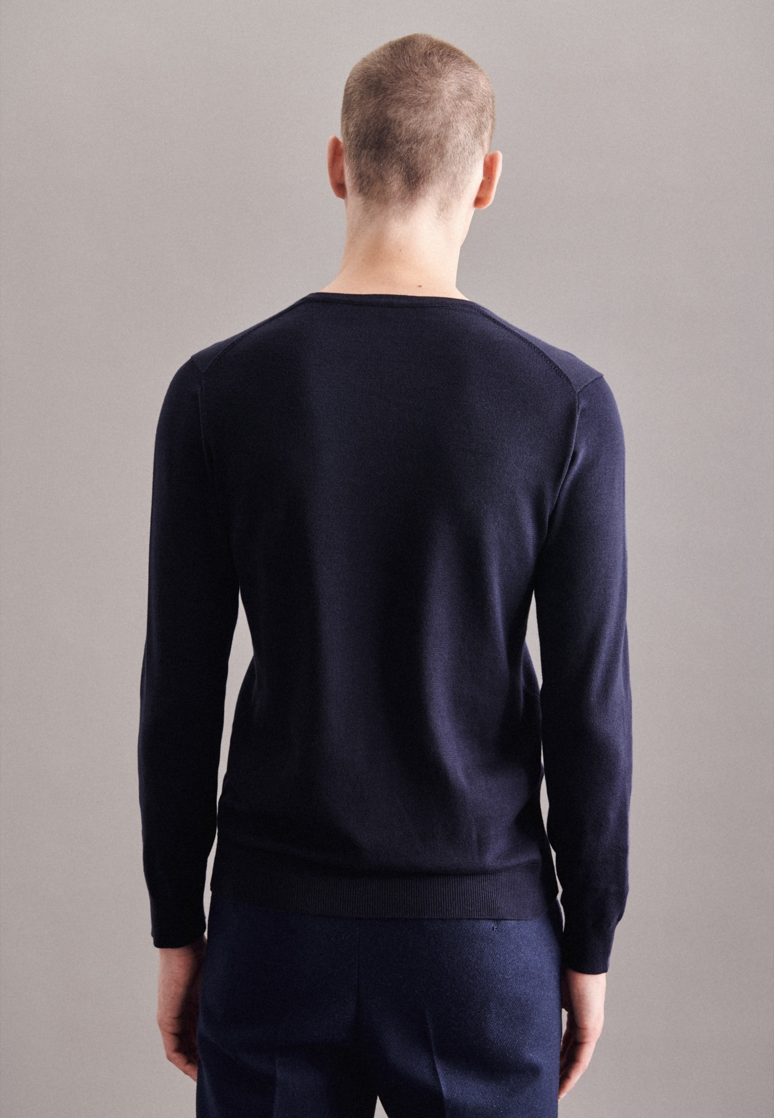 seidensticker V-Ausschnitt-Pullover »Schwarze Rose« Langarm V-Neck Uni JN9721