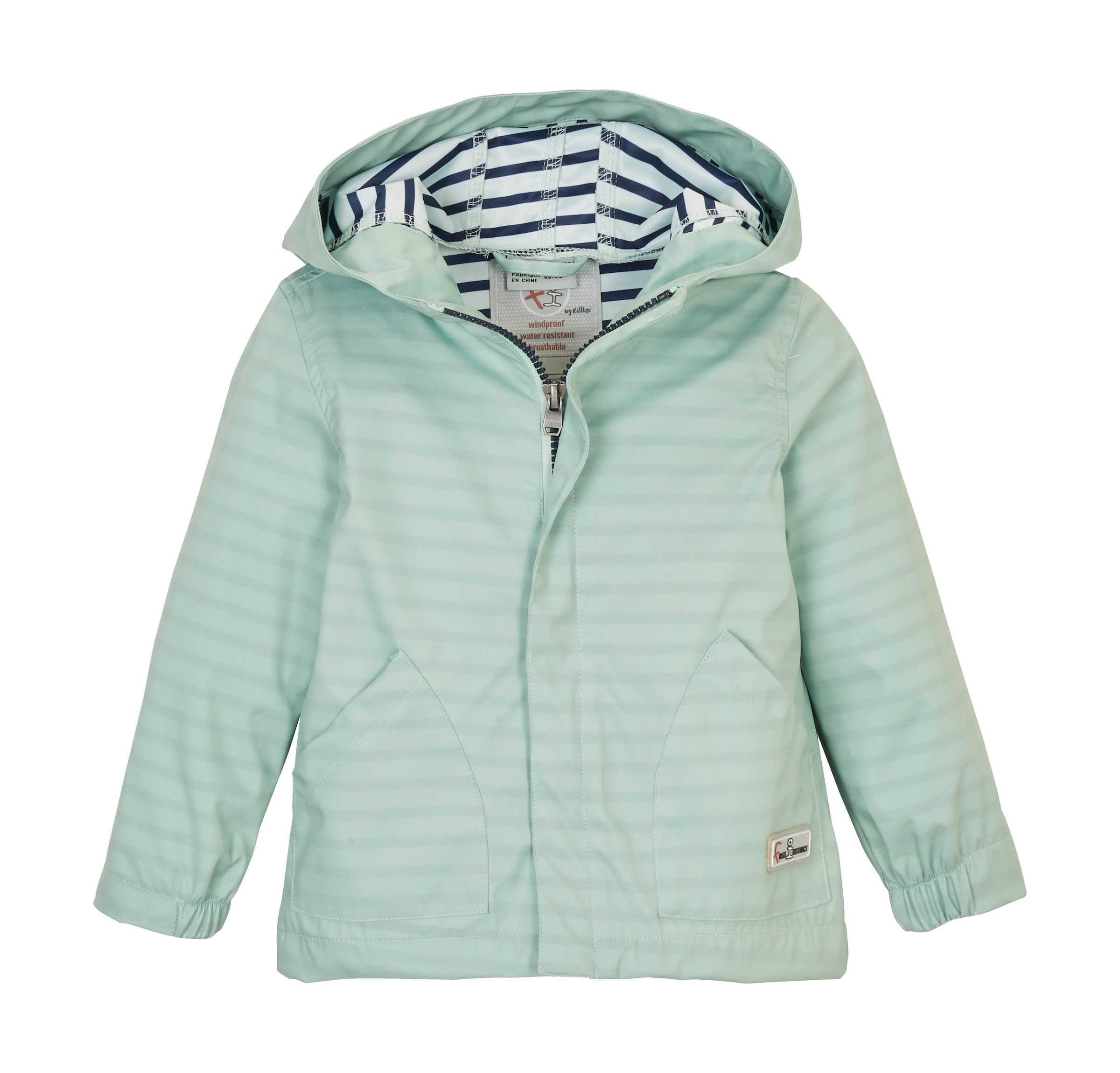 first instinct by killtec Softshelljacke »FIS 23 MNS SFTSHLL JCKT«, Wasserabweisende, winddichte Softshelljacke mit Kapuze u Namensetikett