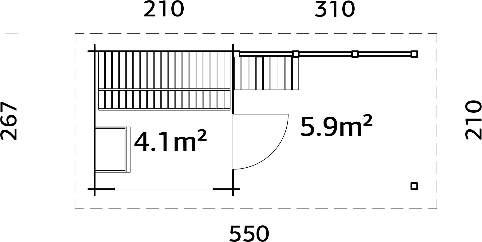 Palmako Sauna »Sanna 4,1+5,9 m²«