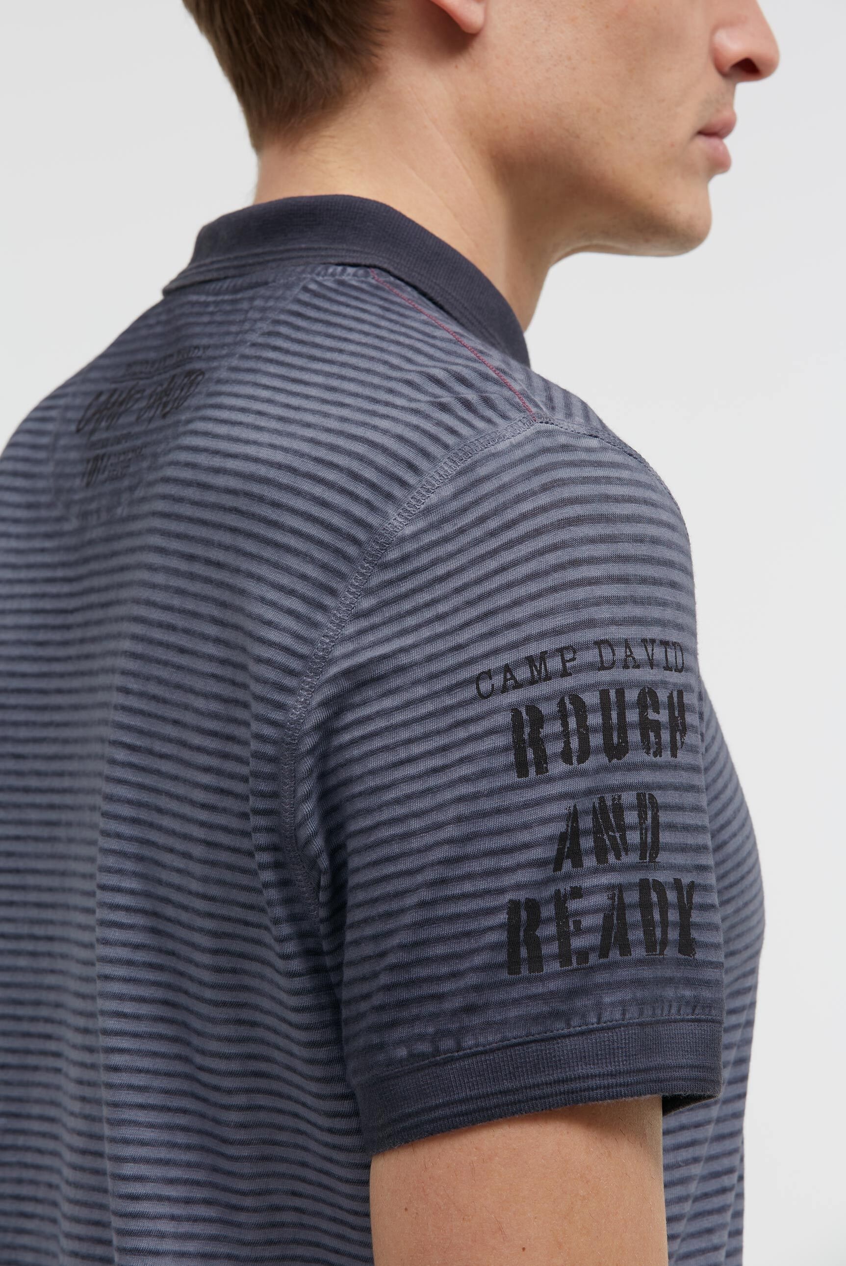 CAMP DAVID Poloshirt mit Seitenschlitze