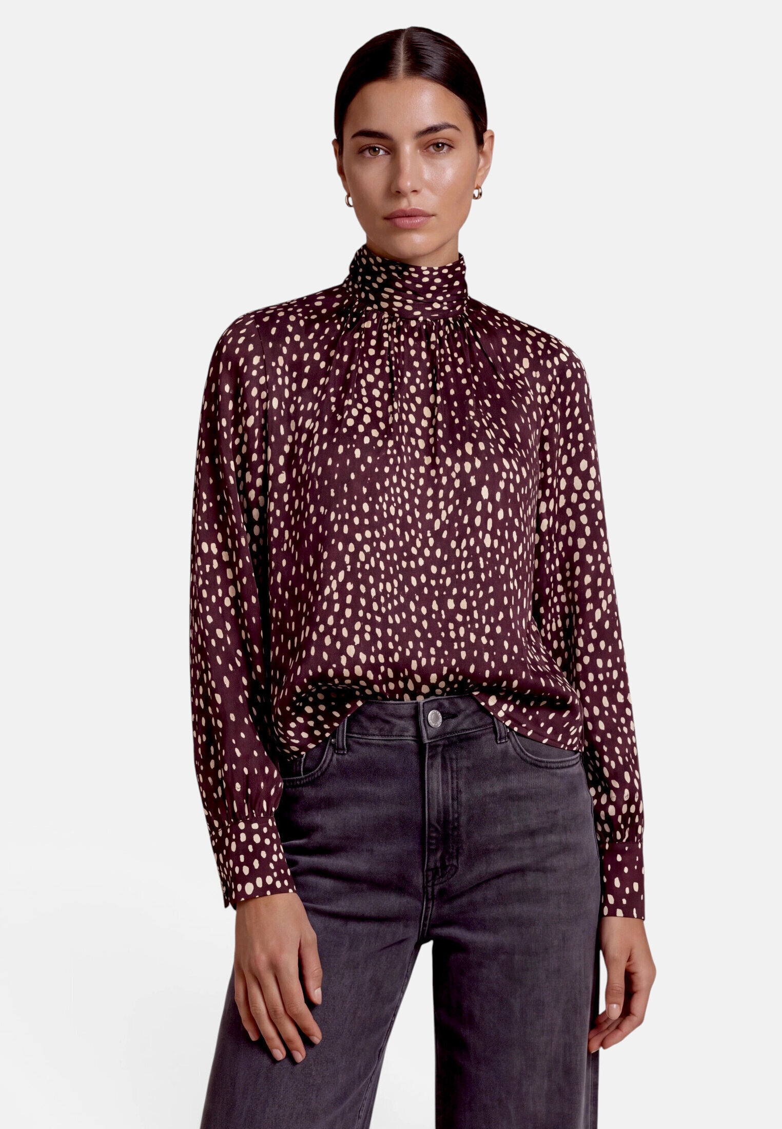 Zero Satinbluse »Damen mit Animalprint«