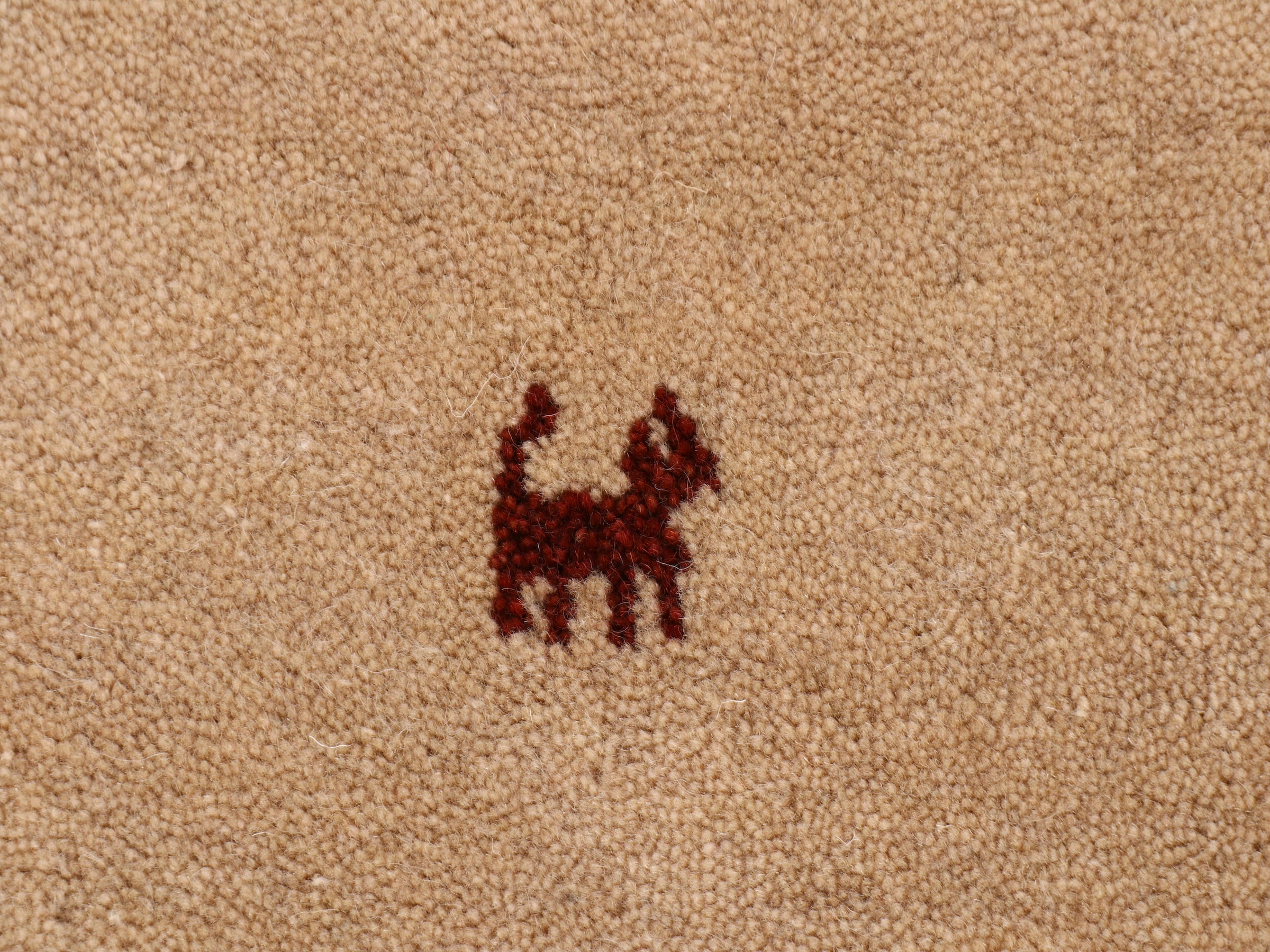 carpetfine Wollteppich »Gabbeh Uni«, rund, 15 mm Höhe, reine Wolle handgewebt, Gabbeh Tiermotiv warmes Raumklima viele Größen