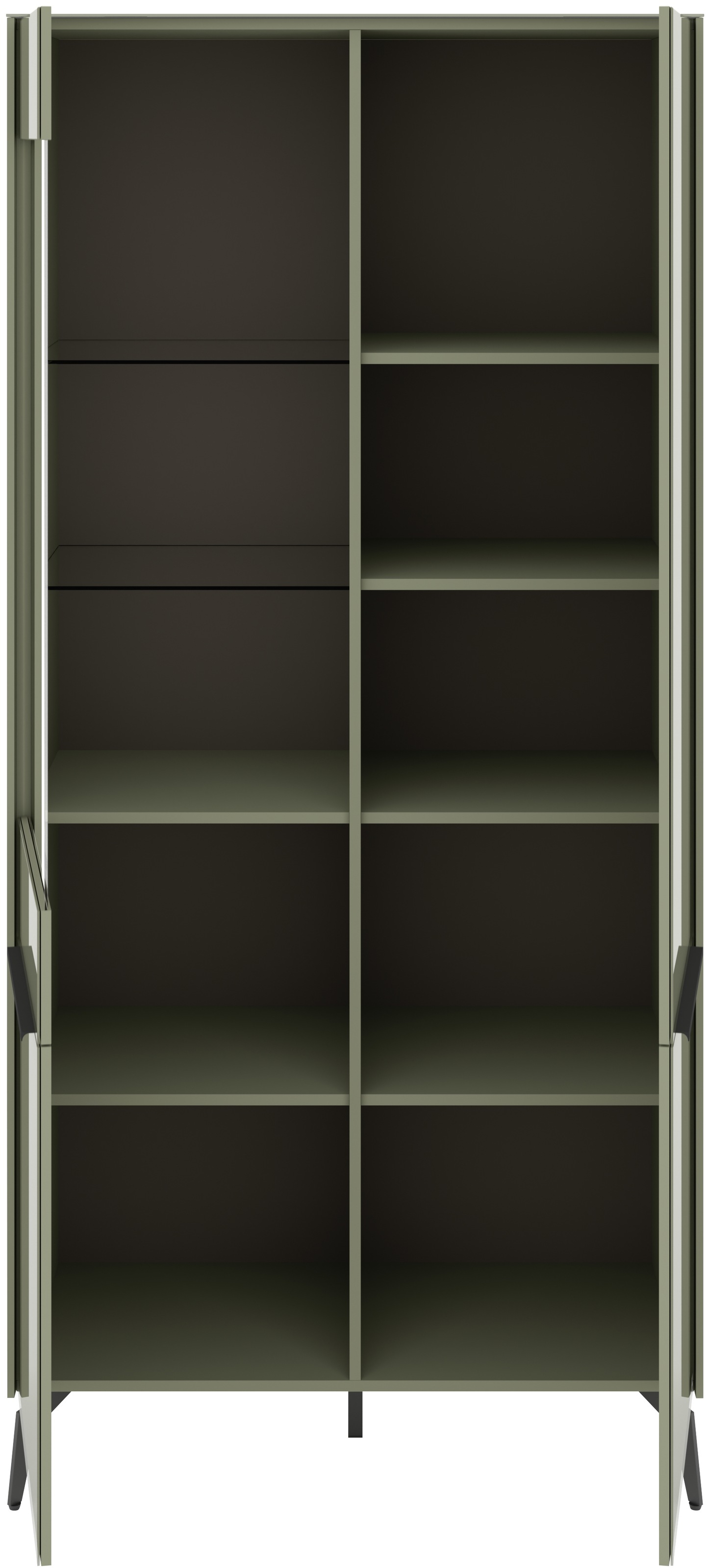 set one by Musterring Standvitrine »Reno« 1 Stk. tlg. Mit Winkelfuß in diversen Farben, 200 cm Höhe & Farbauswahl