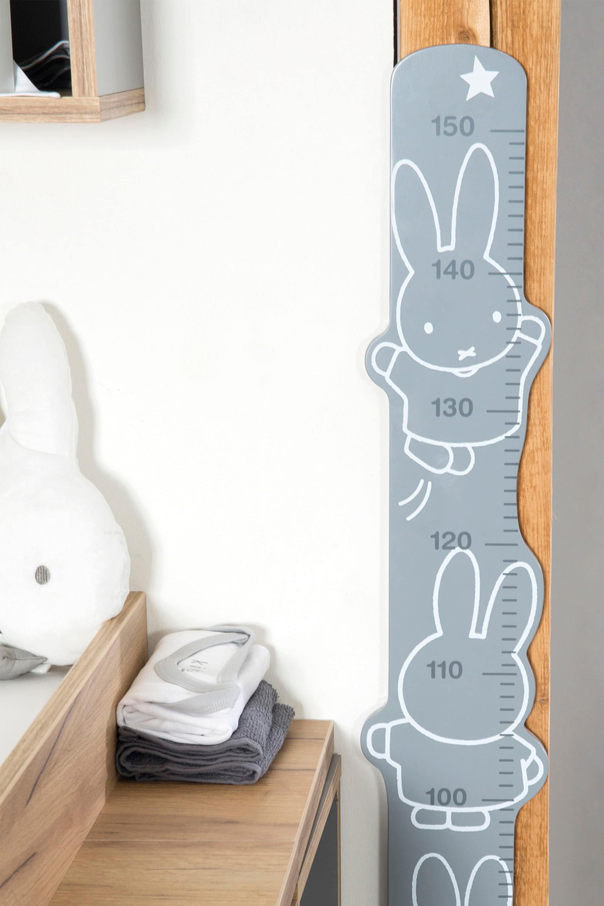 roba® Messlatte »miffy®, grau«, Skala von 70 cm bis 150 cm