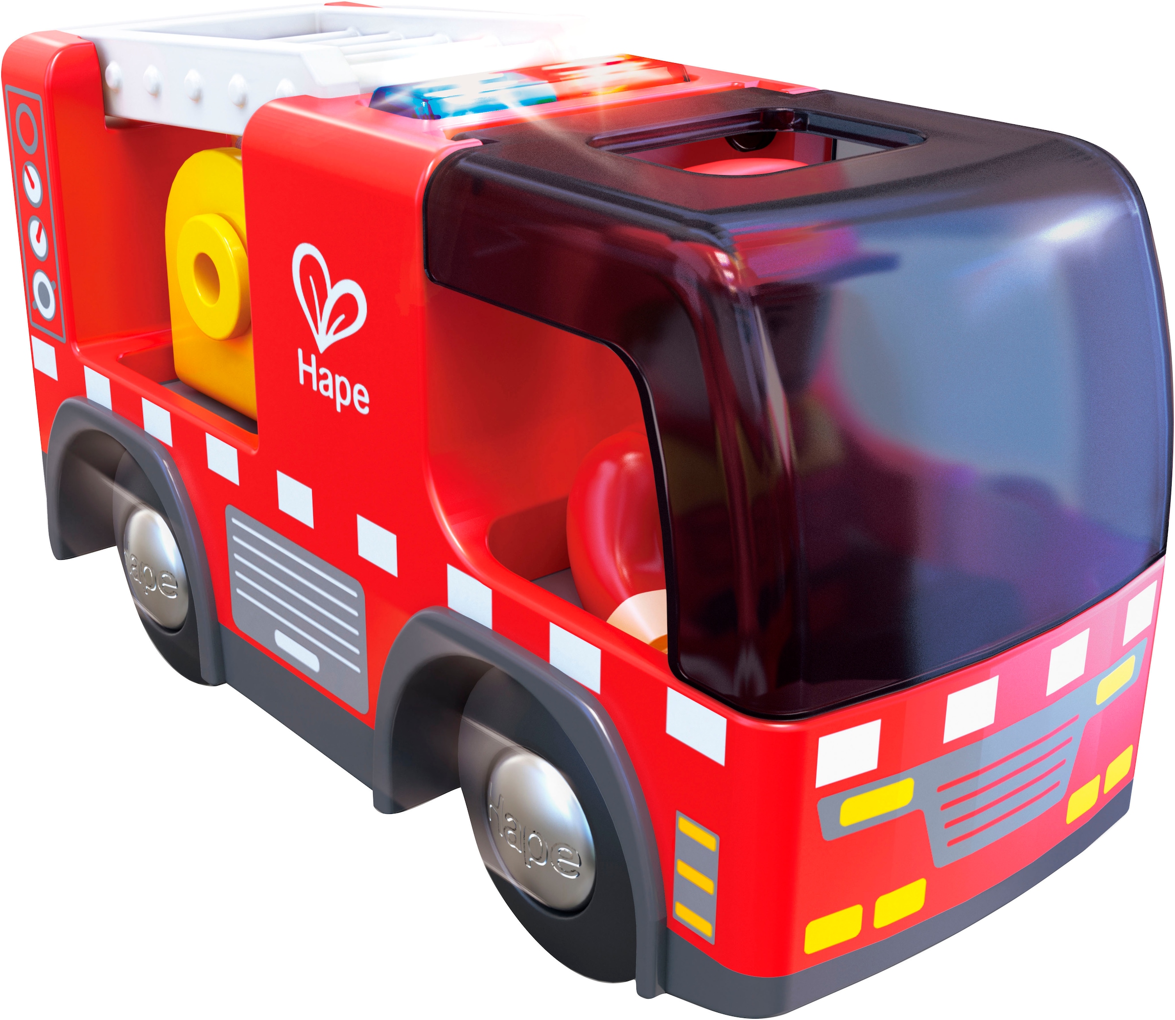 Hape Spielzeug-Feuerwehr »Feuerwehrauto mit Sirene«, mit Licht und Sound