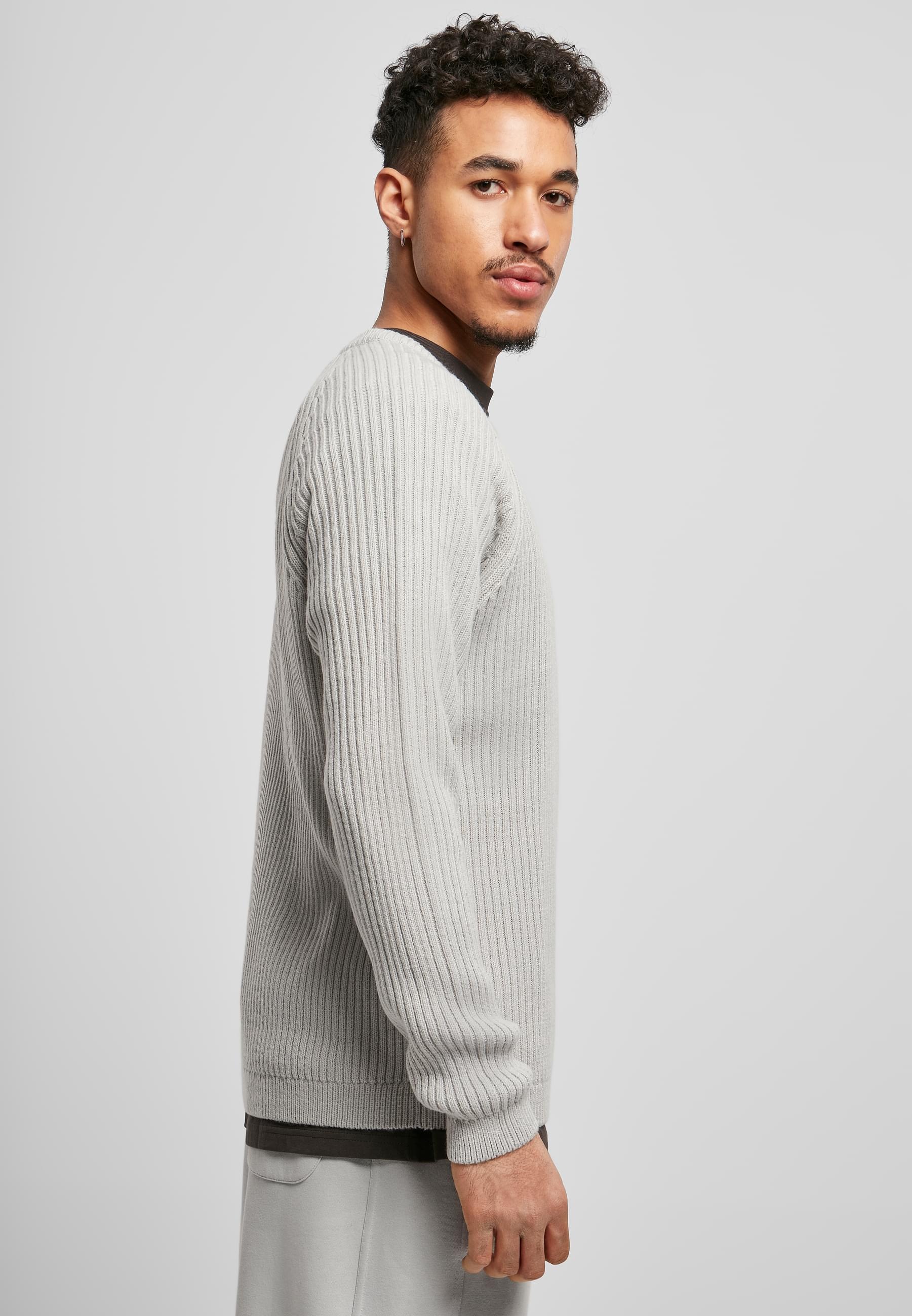 URBAN CLASSICS Rundhalspullover »Urban Classics Herren Ribbed Raglan Sweater«, (1 tlg.)