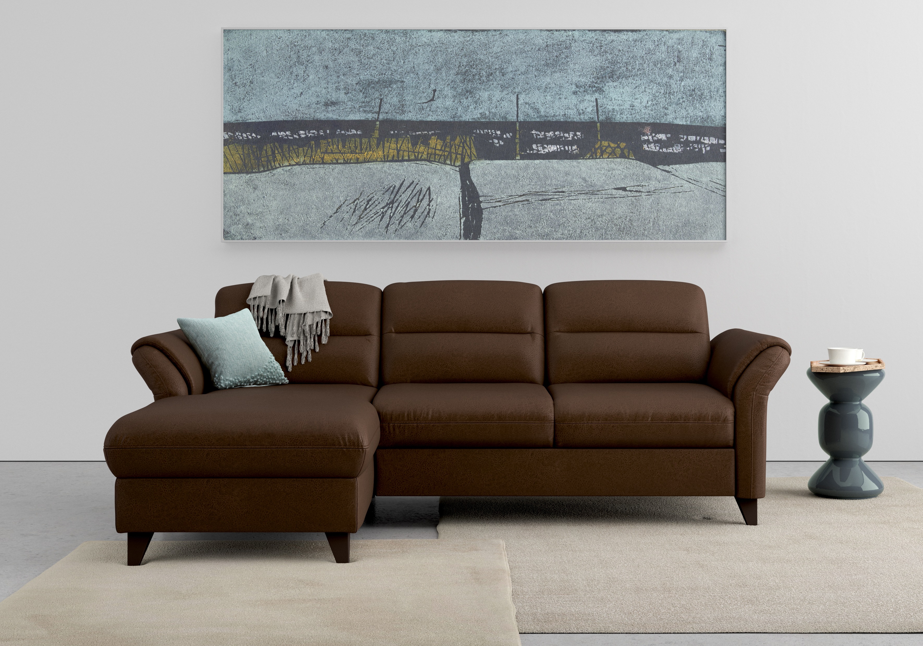 Thumbnail - sit&more Ecksofa "Mellum L-Form", Federkern, wahlweise mit Bettfunktion, Bettkasten und Armteilfunktion