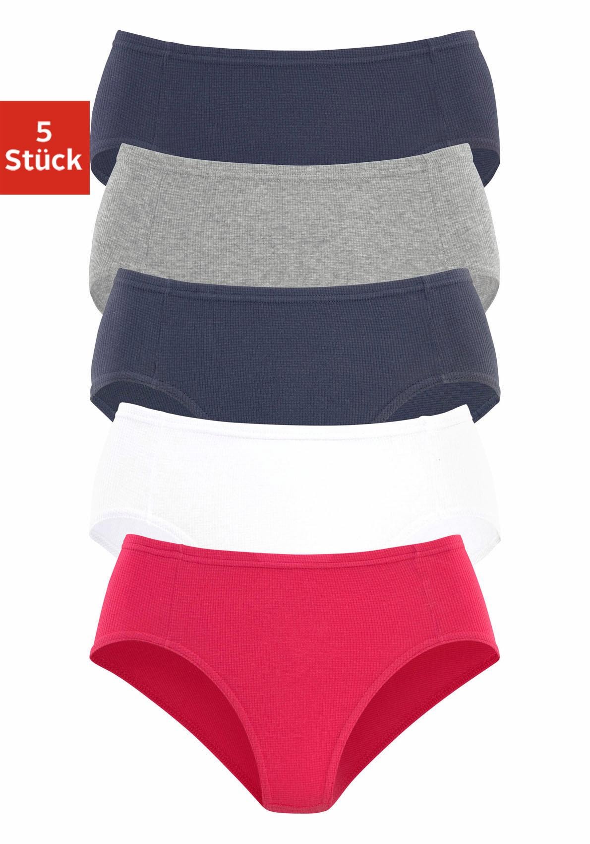 petite fleur by Lascana Jazz-Pants Slips 5er-Pack, aus weicher Pikee-Qualität