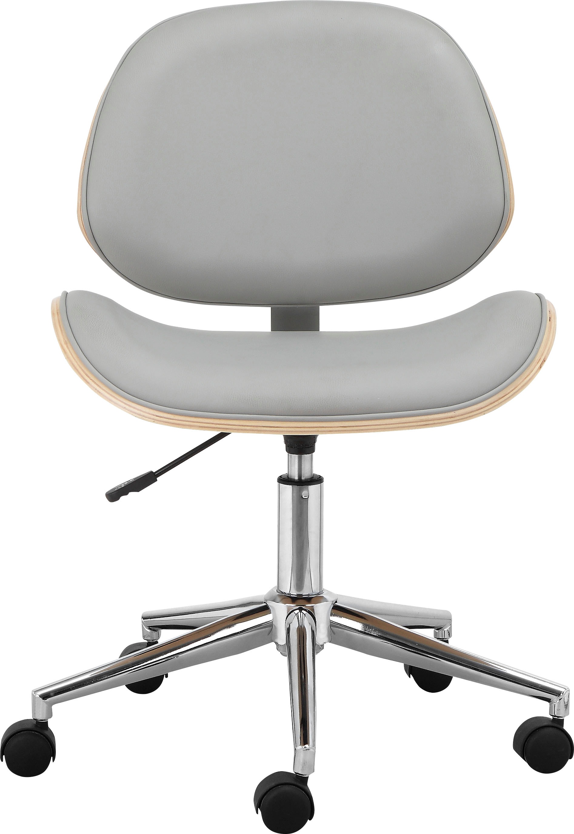 Thumbnail - andas Bürostuhl "Kiruna" () 1 Stk.Kunstleder, mit Pappelholz Schale, höhenverstellbar, 360 drehbar