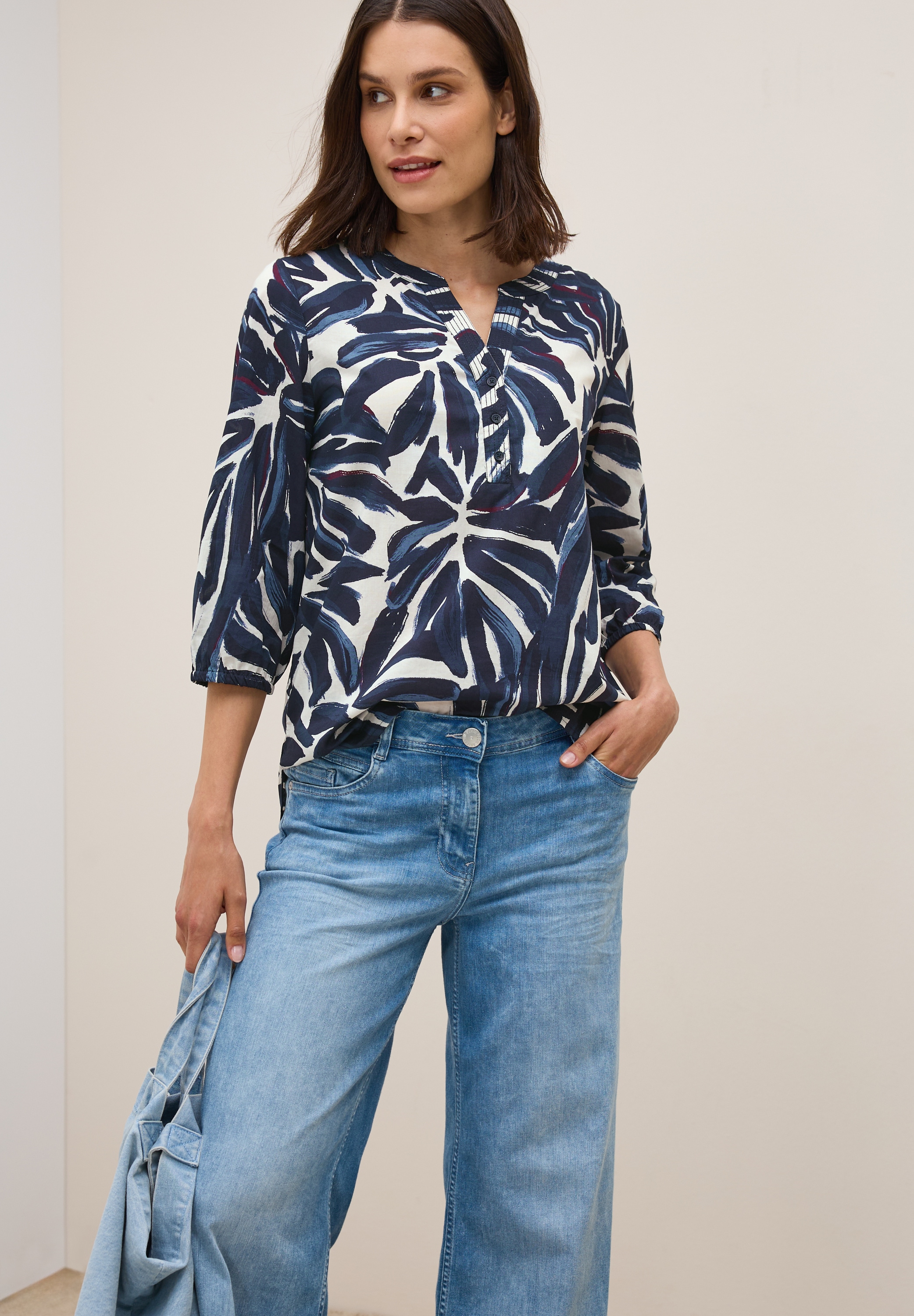 Cecil Klassische Bluse, mit All-Over Print günstig online kaufen