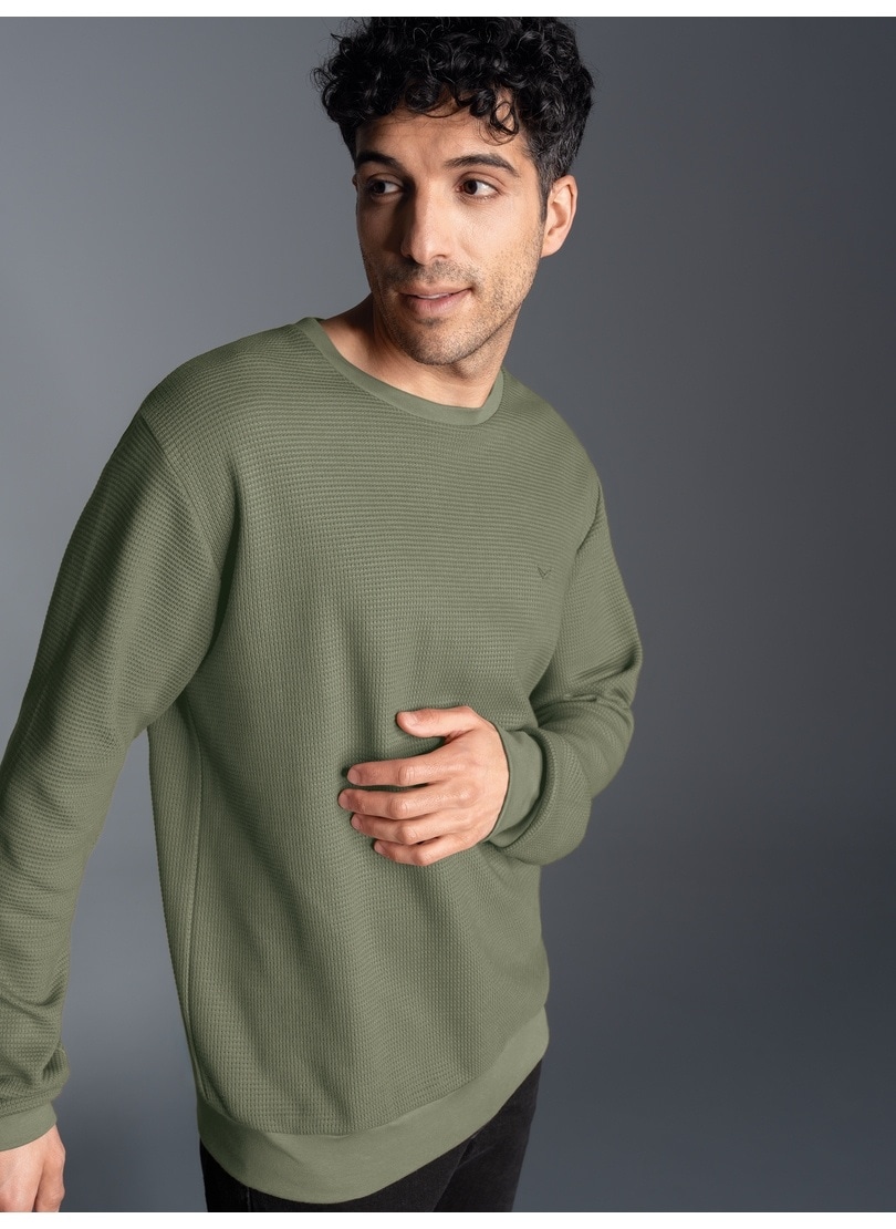 Trigema Sweatshirt »TRIGEMA Sweatshirt in Waffeloptik«
