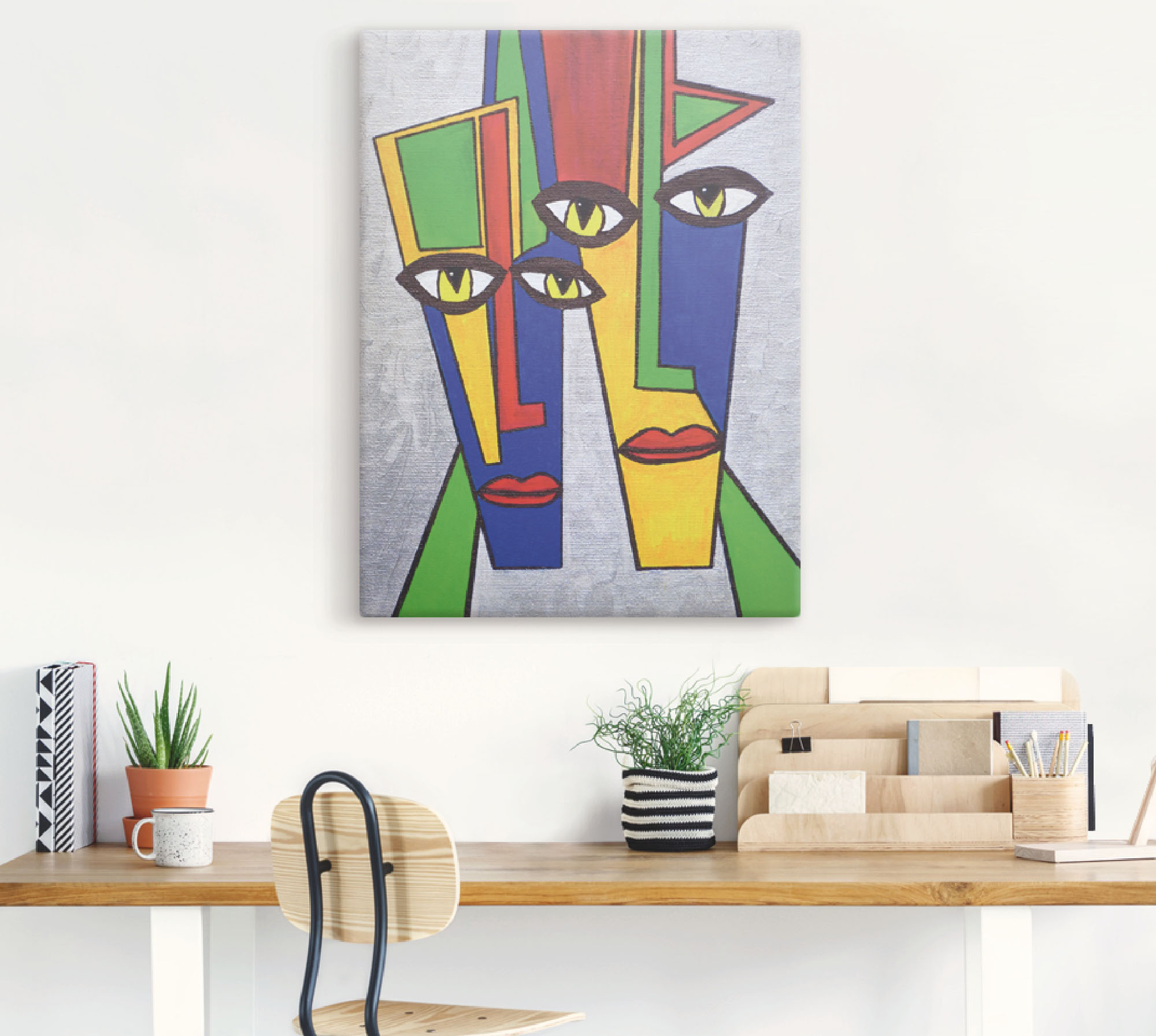 Thumbnail - Artland Leinwandbild "Portrait", Muster, (1 St.), auf Keilrahmen gespannt