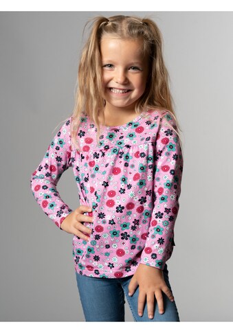 Longsleeve »TRIGEMA Langarmshirt mit Blumen-Muster«, (1 tlg.)