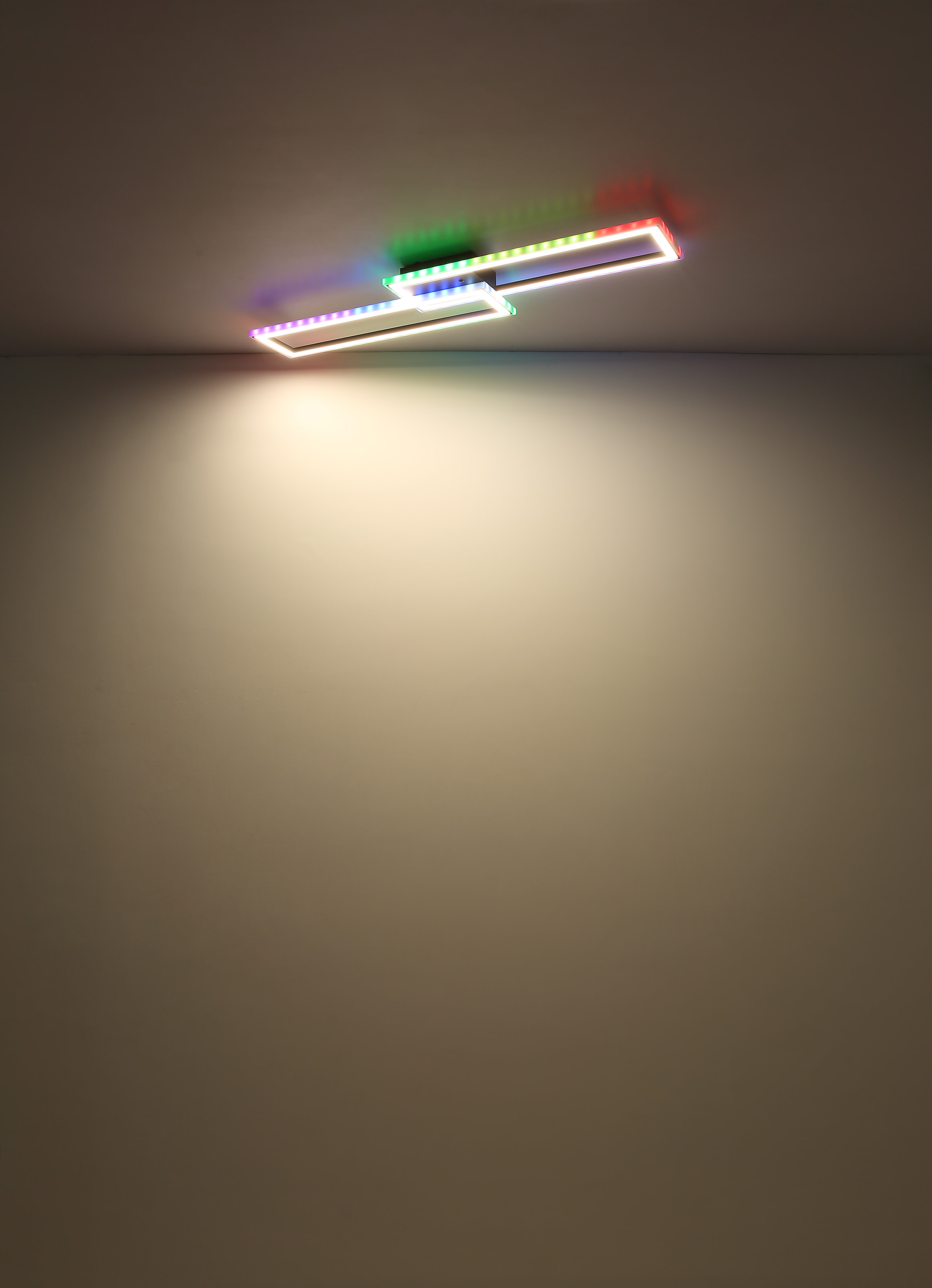 GLOBO LIGHTING LED Deckenleuchte »MIRELLA«, Leuchtmittel LED-Modul | LED fest integriert, Deckenlampe/schwarz/Regenbogeneffekt/ CCT 2700-6500K