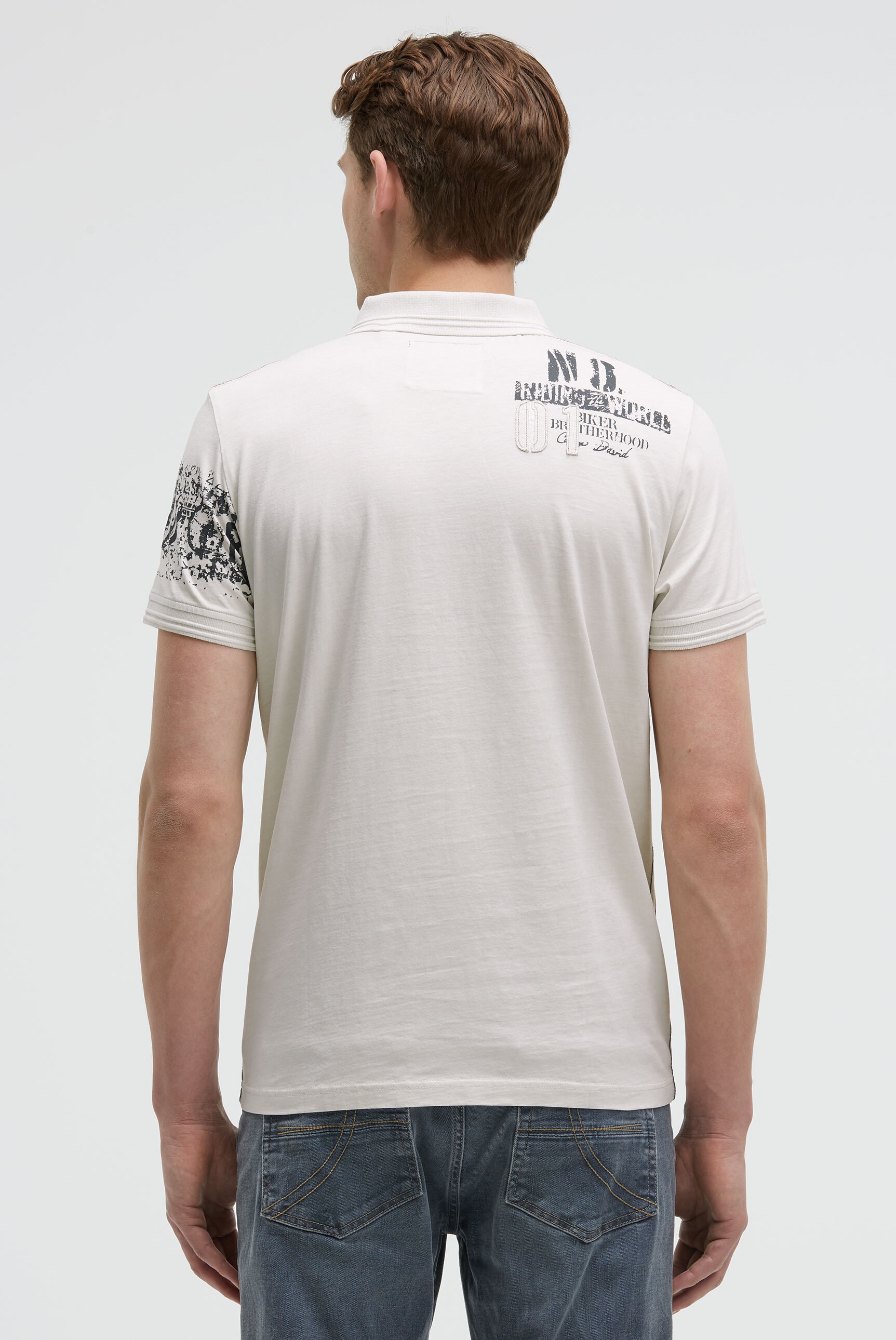 CAMP DAVID Poloshirt mit Kontrastnähten