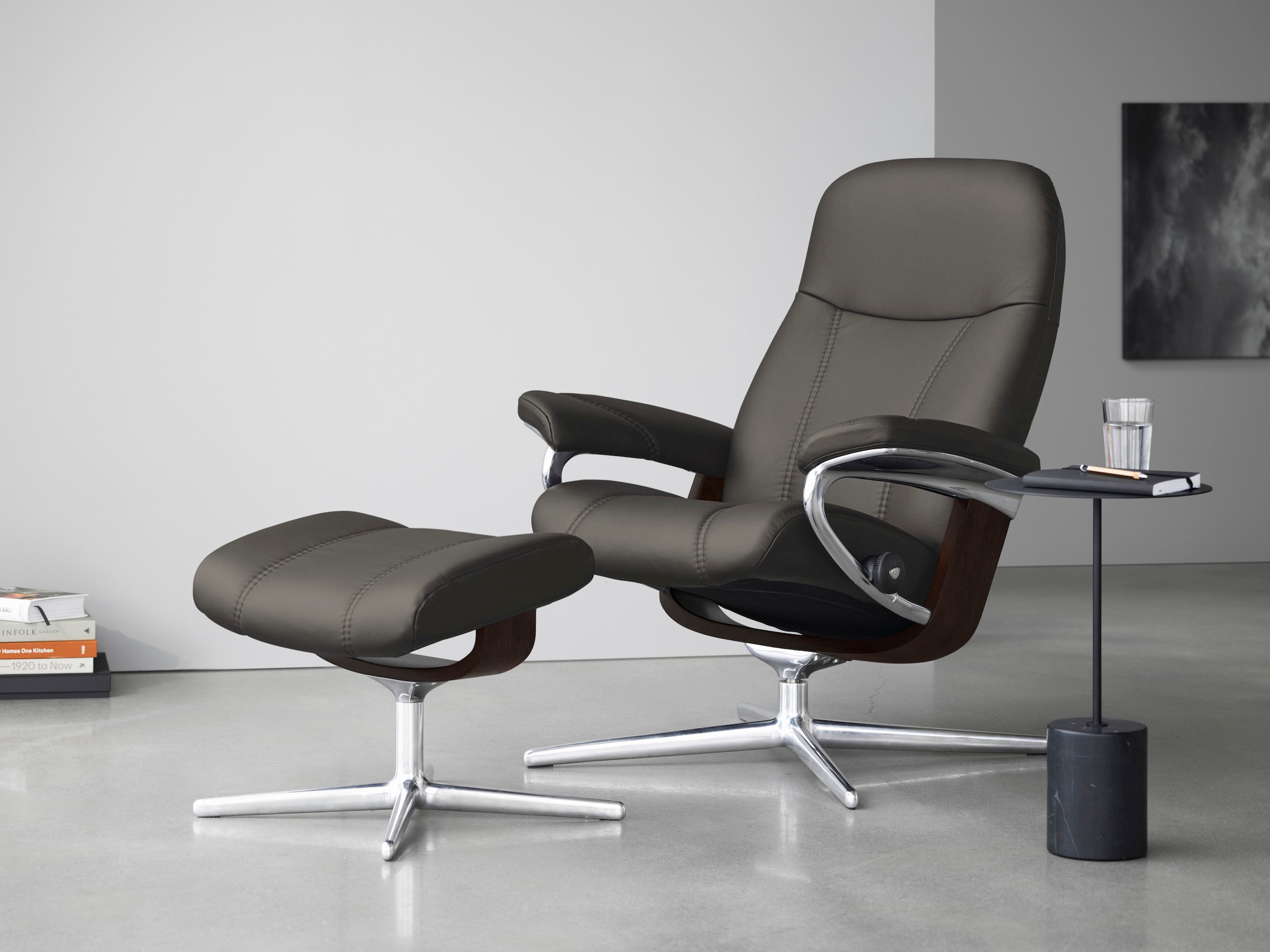 Stressless "Consul" mit Cross Base, Größe S, M & L, Holzakzent Braun günstig online kaufen